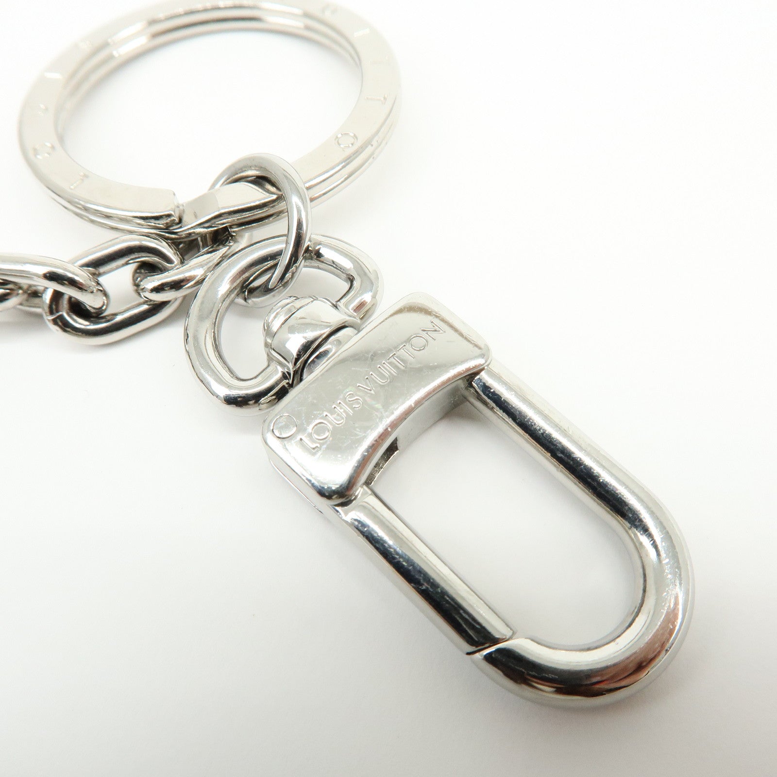 Louis Vuitton Monogram Porte Cles LV Initials Key Ring Charm M01192