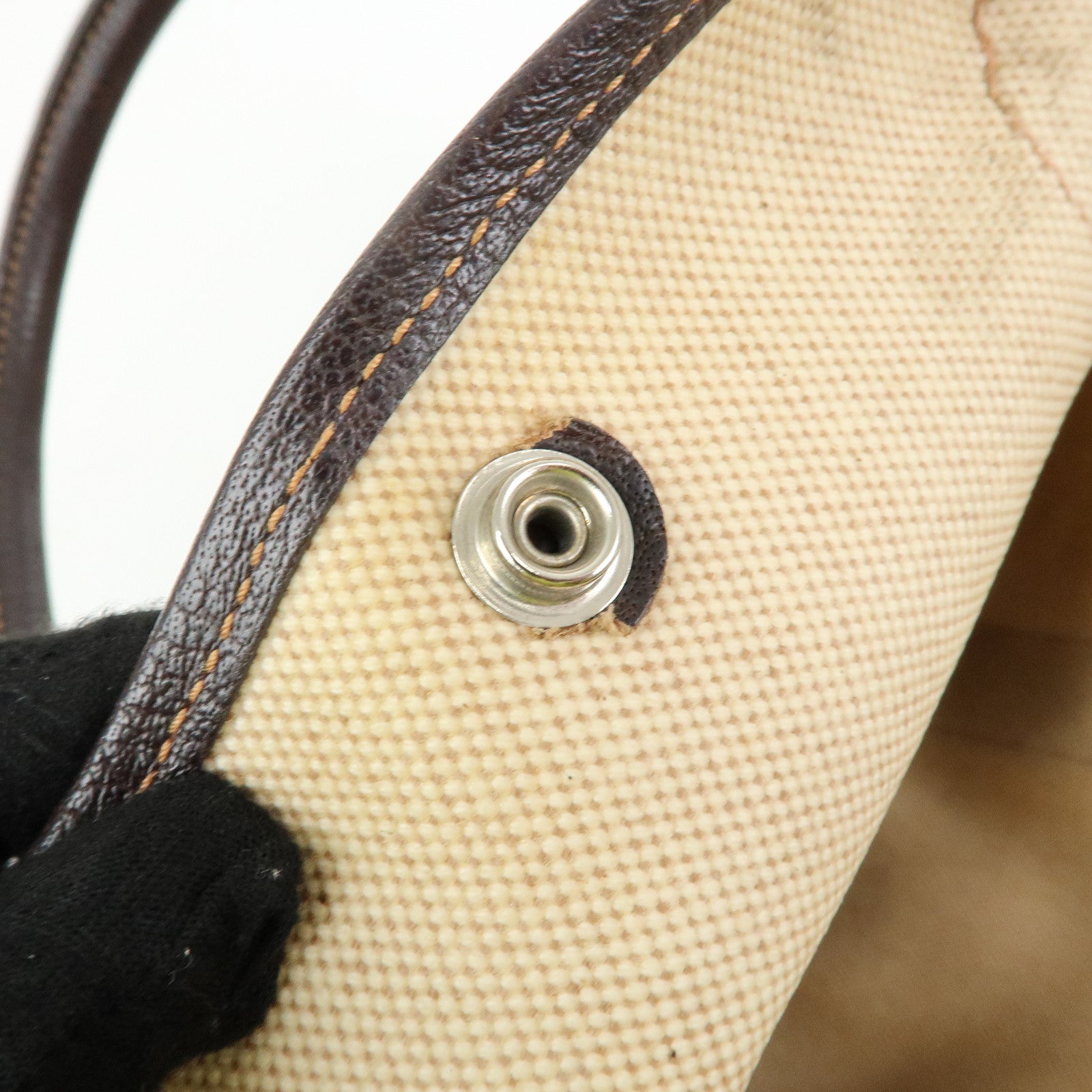 HERMES Garden Party PM Toile Ash Leather I Stamped Tote Bag Natural