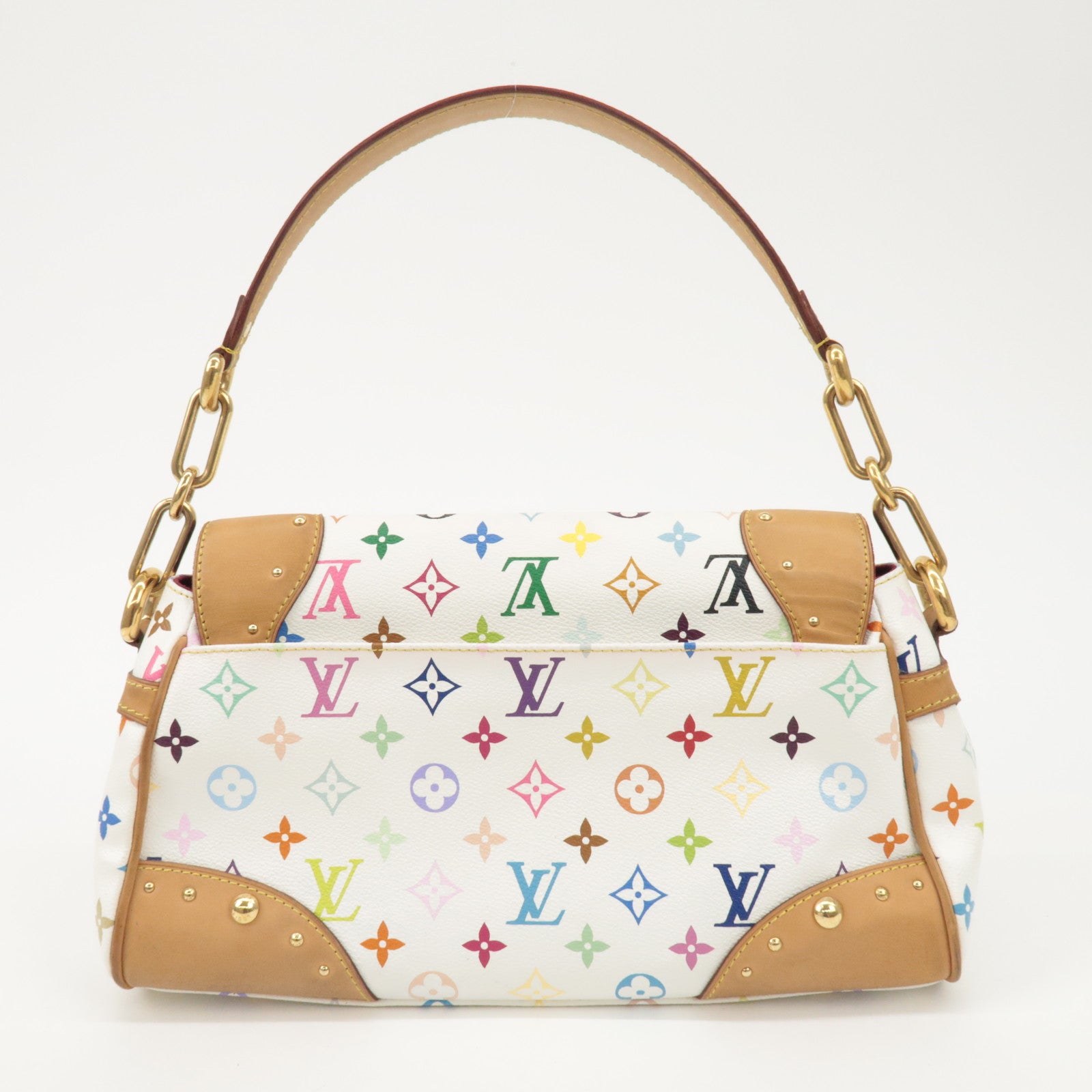 Louis Vuitton Monogram Beverly MM Shoulder Bag Blanc M40203 Used