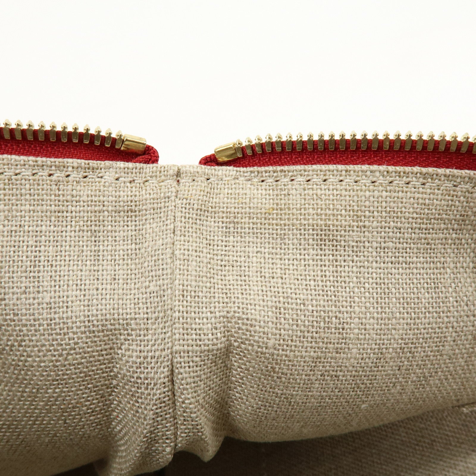 GUCCI Bamboo Leather Clutch Bag Pouch Red 449653