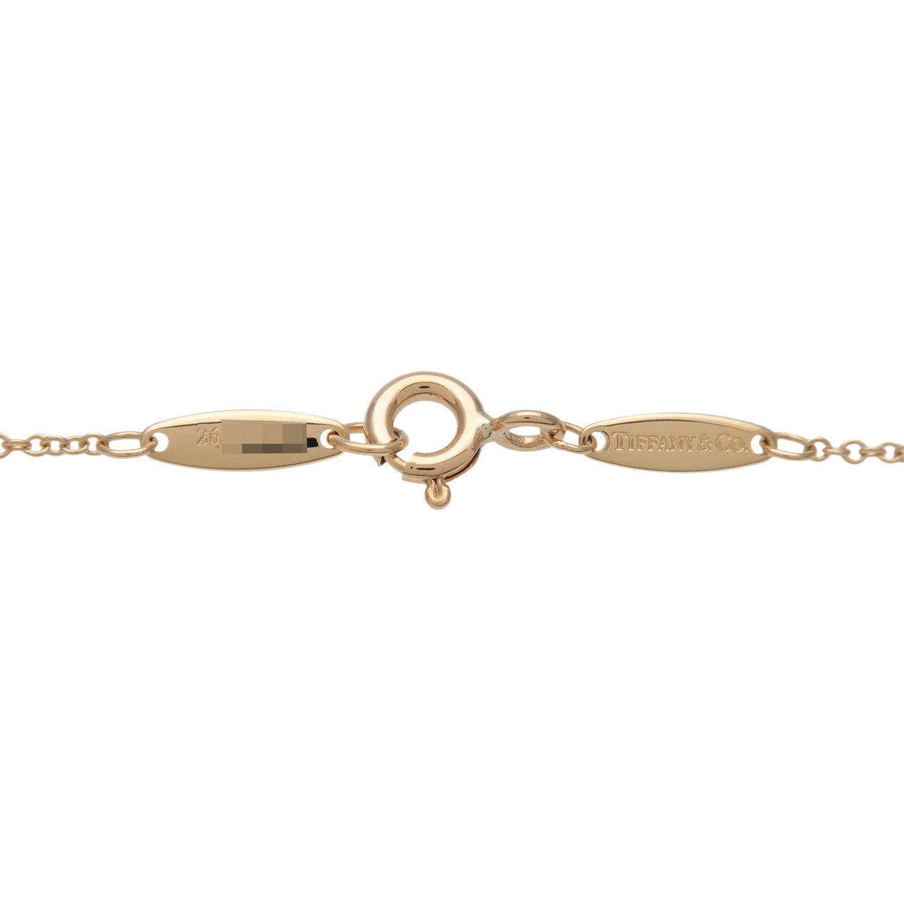 Tiffany & Co By The Yard 1P Diamond Necklace K18 750YG Yellow Gold