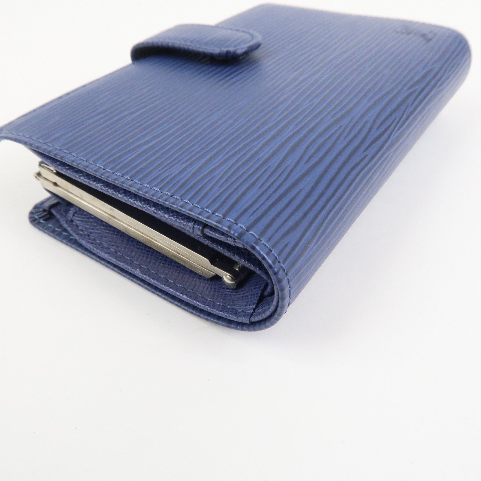 Louis Vuitton Epi Porte Monnaie Billets Viennois Wallet Blue M63245