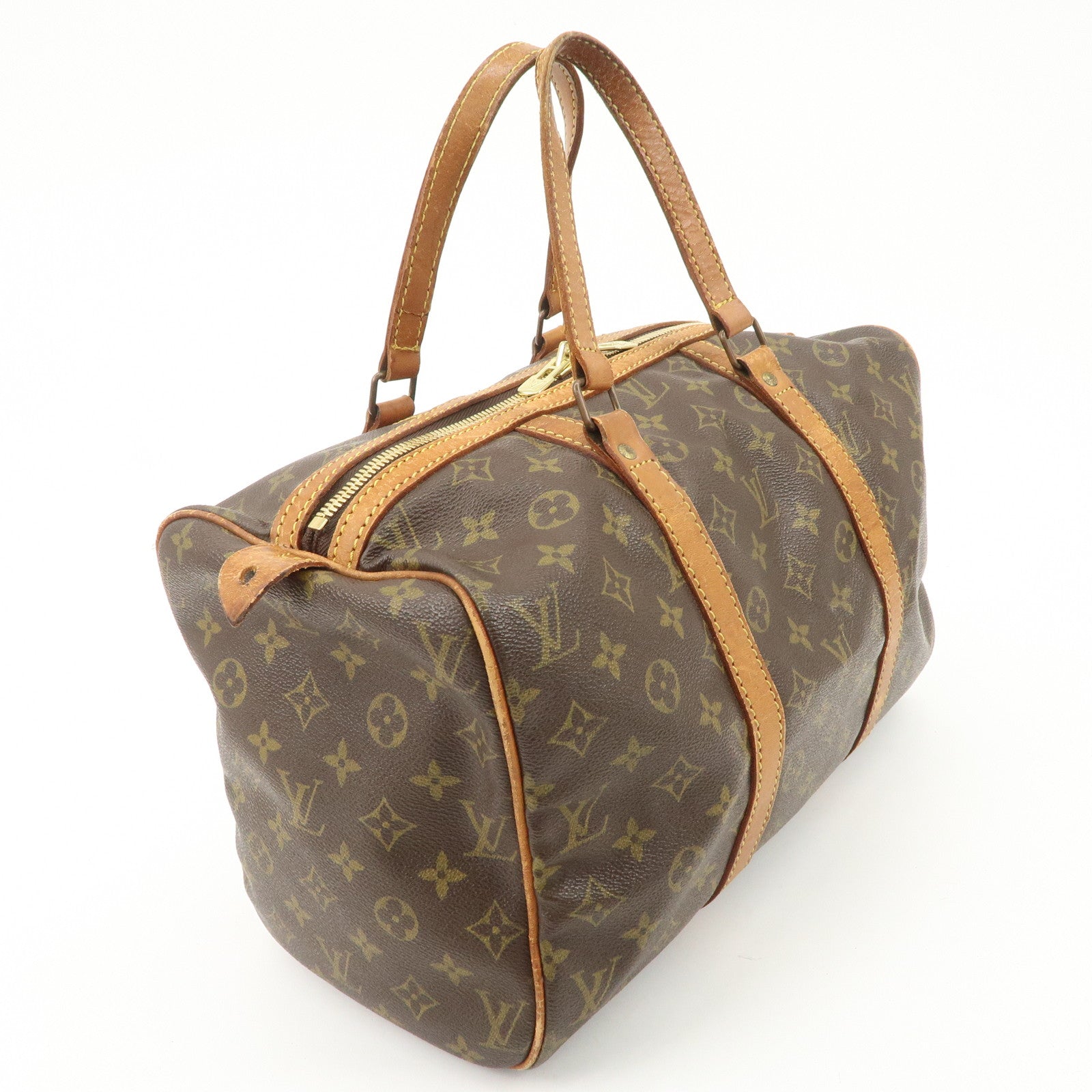 Louis Vuitton Monogram Sac Souple 35 Boston Bag Brown M41626