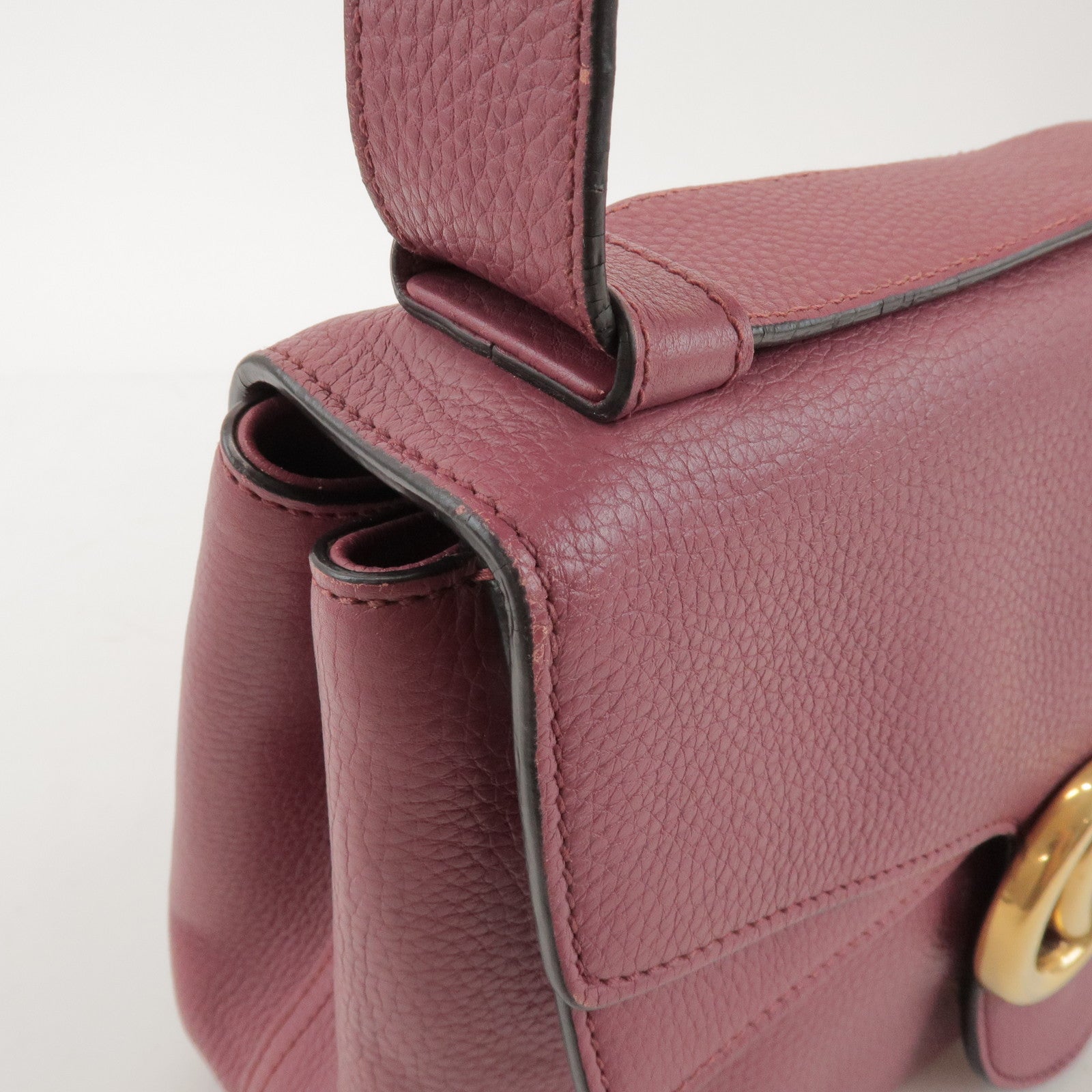 GUCCI GG Marmont Leather Shoulder Bag Rose Pink 401173
