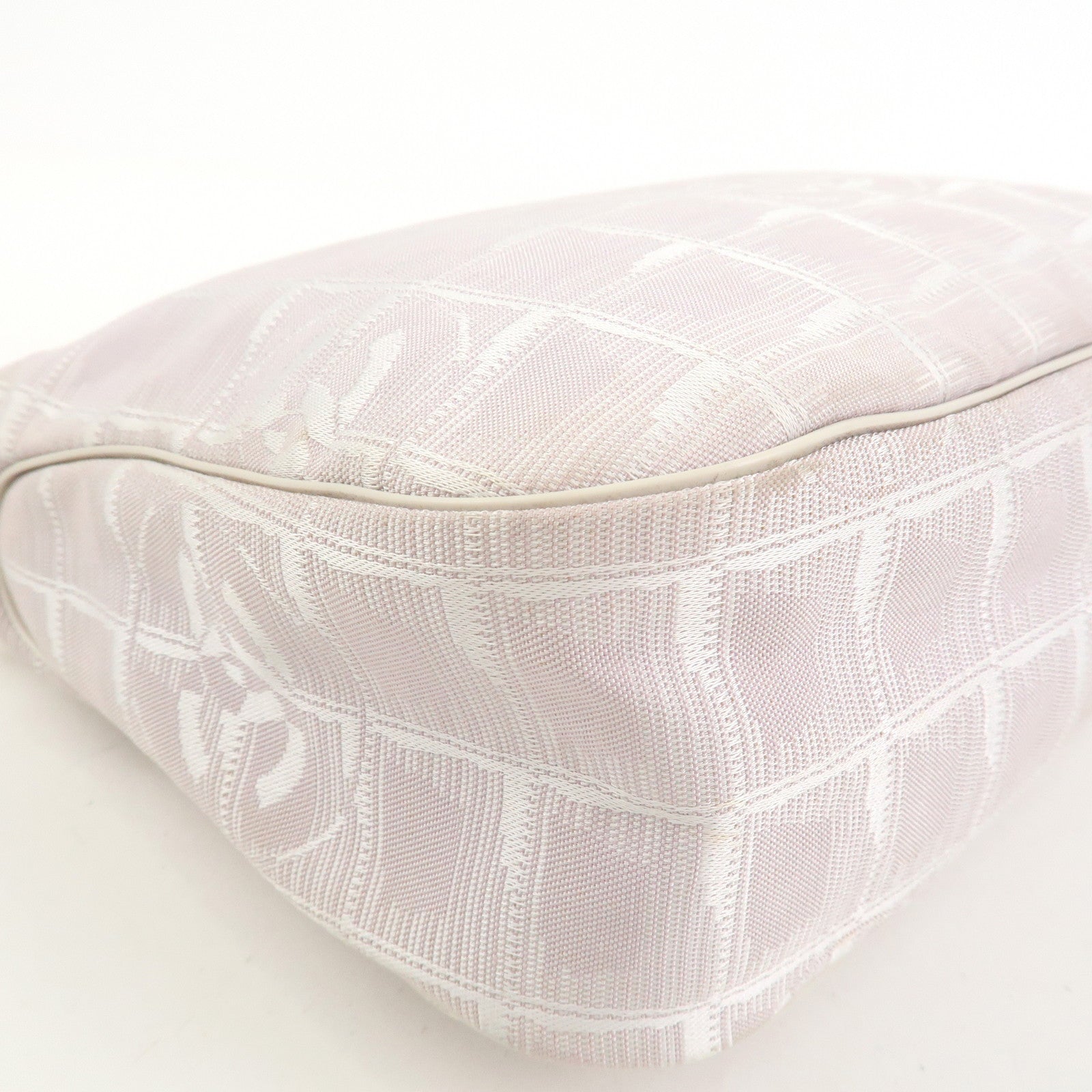 CHANEL New Travel Line Canvas Leather Shoulder Bag Hand Bag Pink