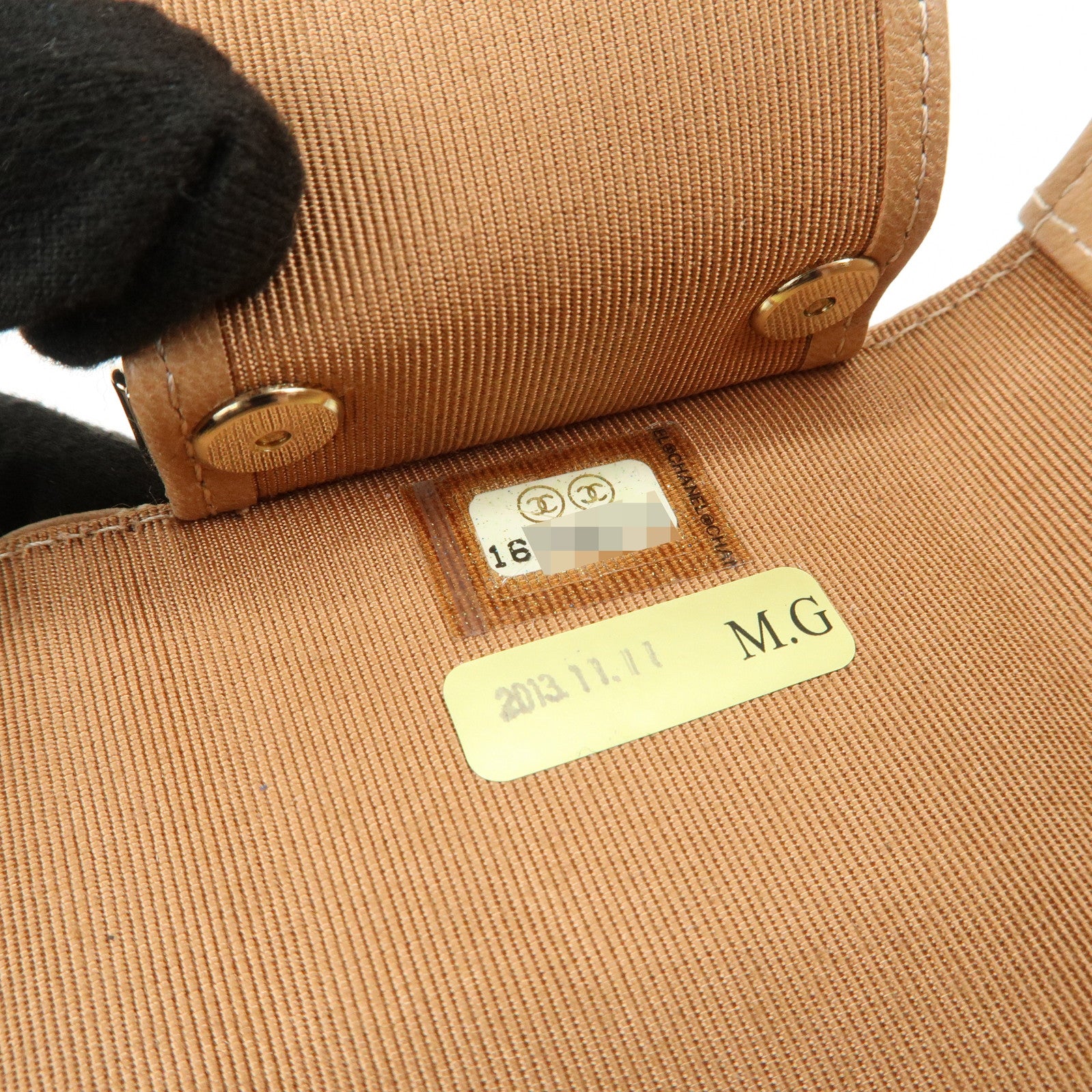 CHANEL Matelasse Lamb Skin COCO Mark 6 Ring Key Case Beige A84400