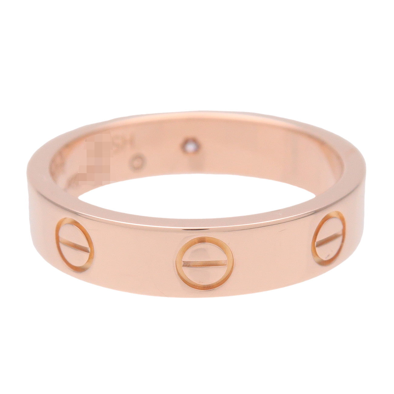 Cartier Mini Love 1P Diamond Ring K18 750PG Rose Gold #50 US5.25