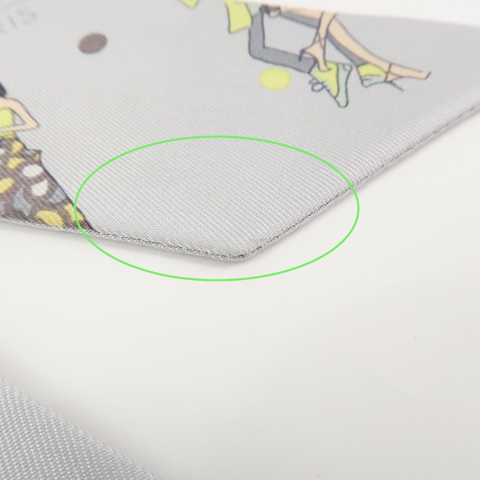 HERMES Twilly Silk 100% Ex-Libris Les Parisiennes Scarf Gray