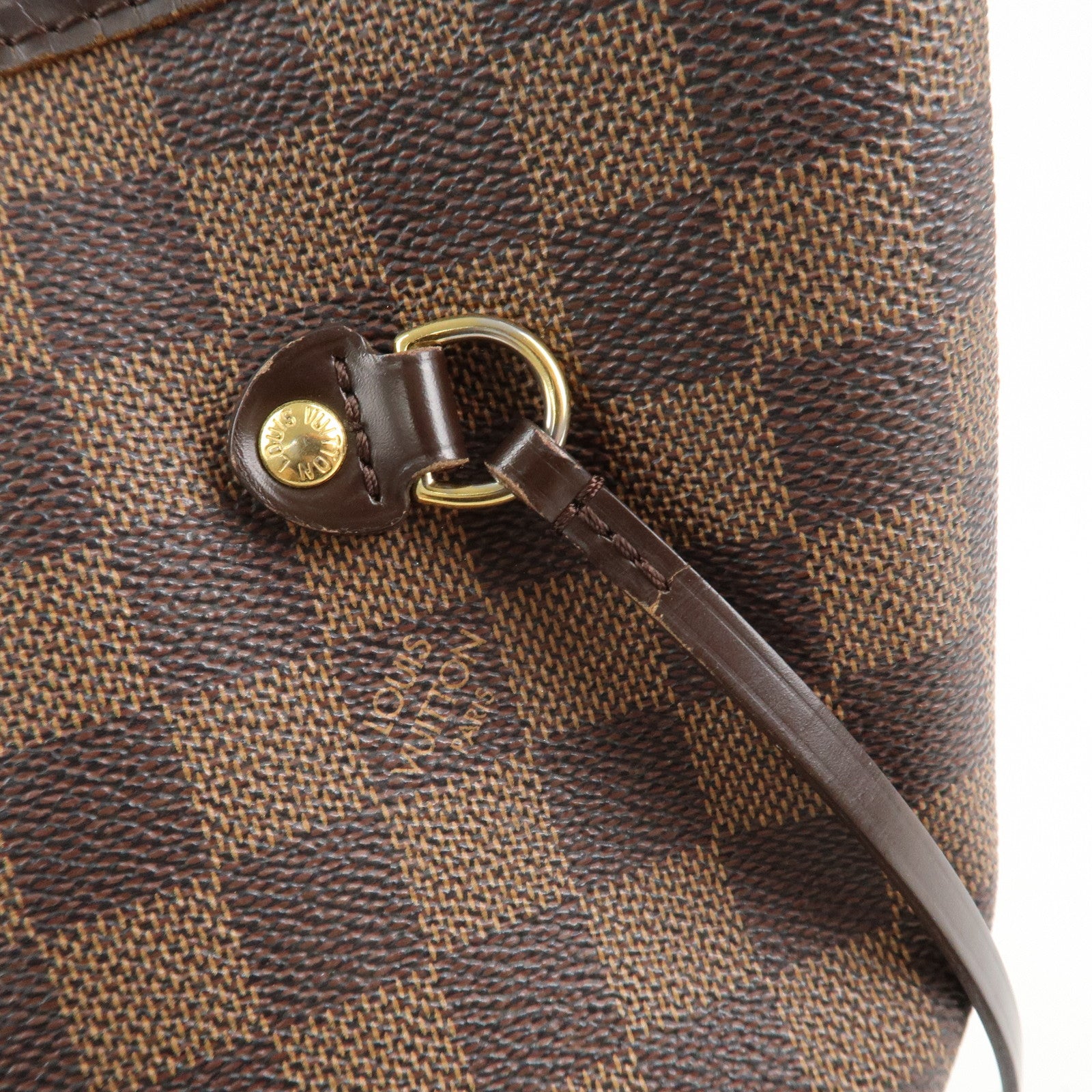 Louis Vuitton Damier Ebene Canvas Neverfull MM Tote Bag N51105 Used