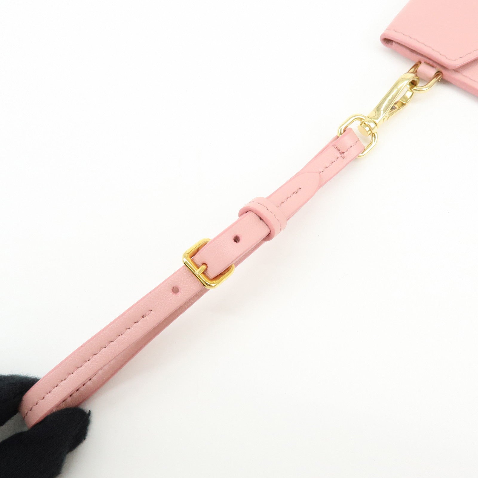 MIU MIU Madras Love Envelope Pouch Card Case Coin Case Pink 5MF025