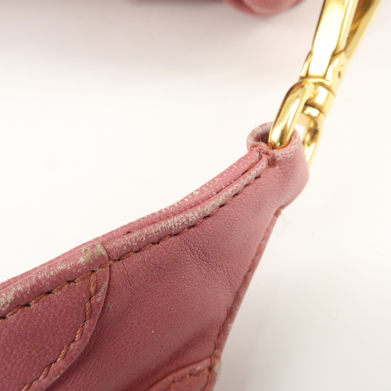 PRADA Leather 2Way Bag Hand Bag Shoulder Bag Pink BN1682