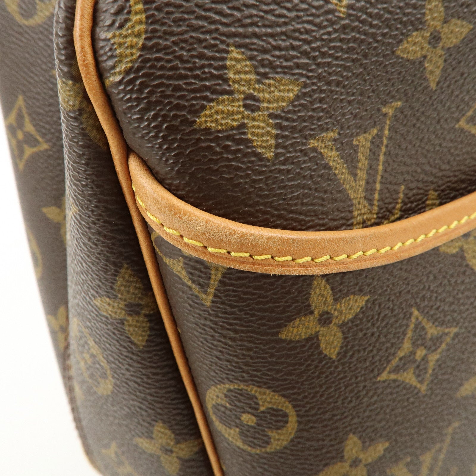 Louis Vuitton Monogram Deauville Hand Bag Brown M47270 Used