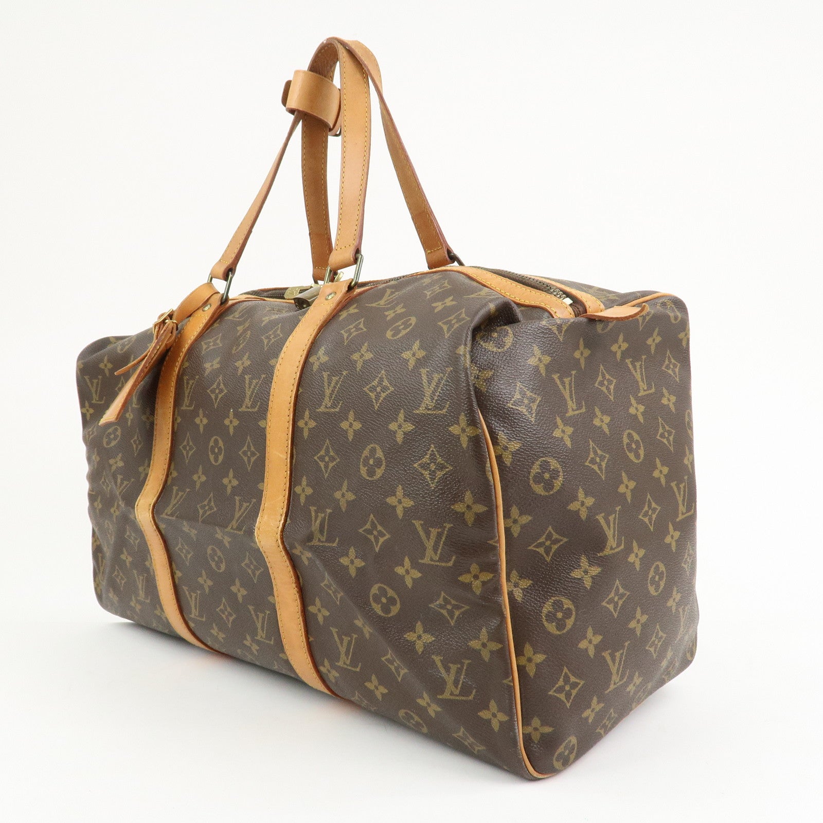 Louis Vuitton Monogram Sac Souple 45 Boston Bag Brown M41624