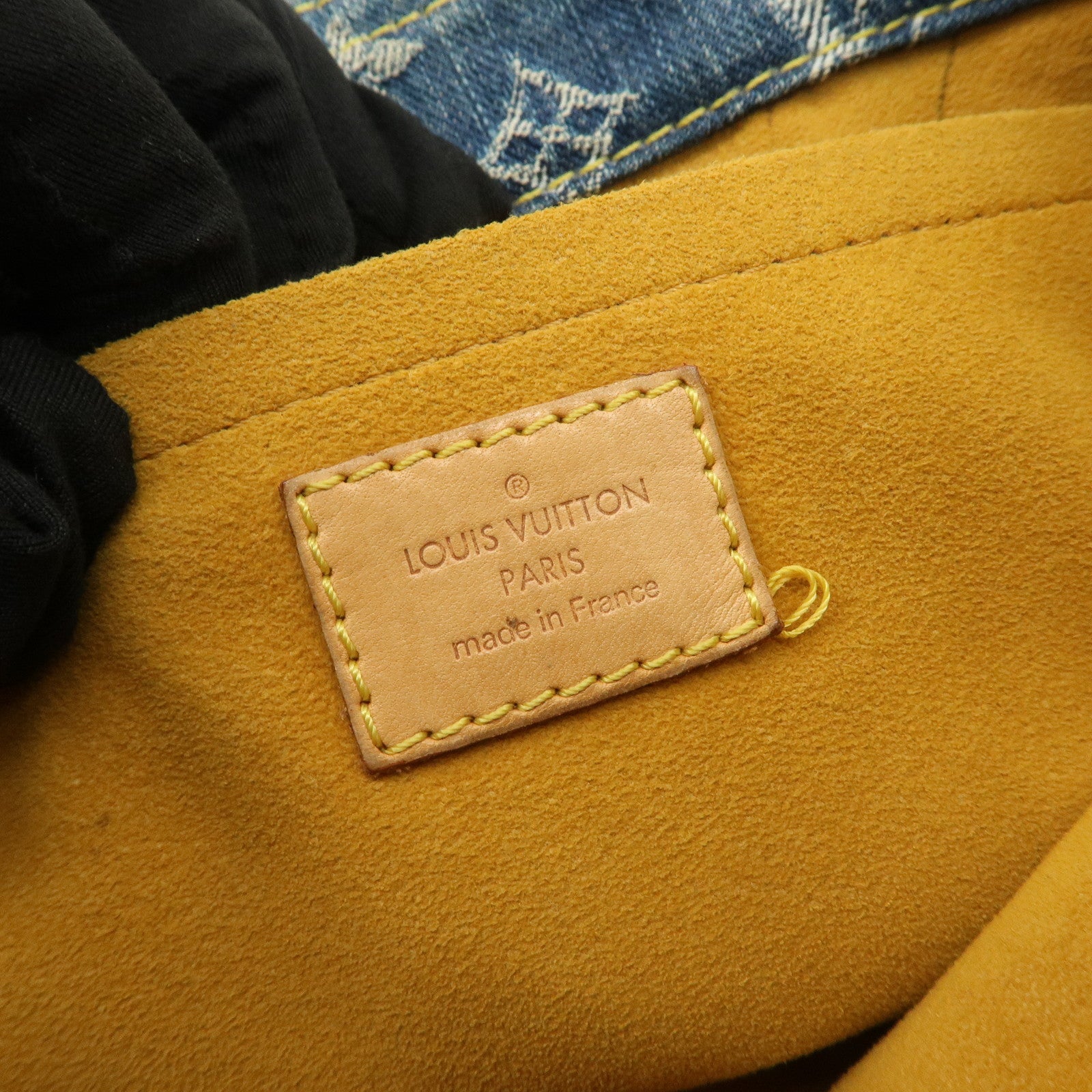 Louis Vuitton Monogram Denim Flat Shopper Tote Bag Blue M95018
