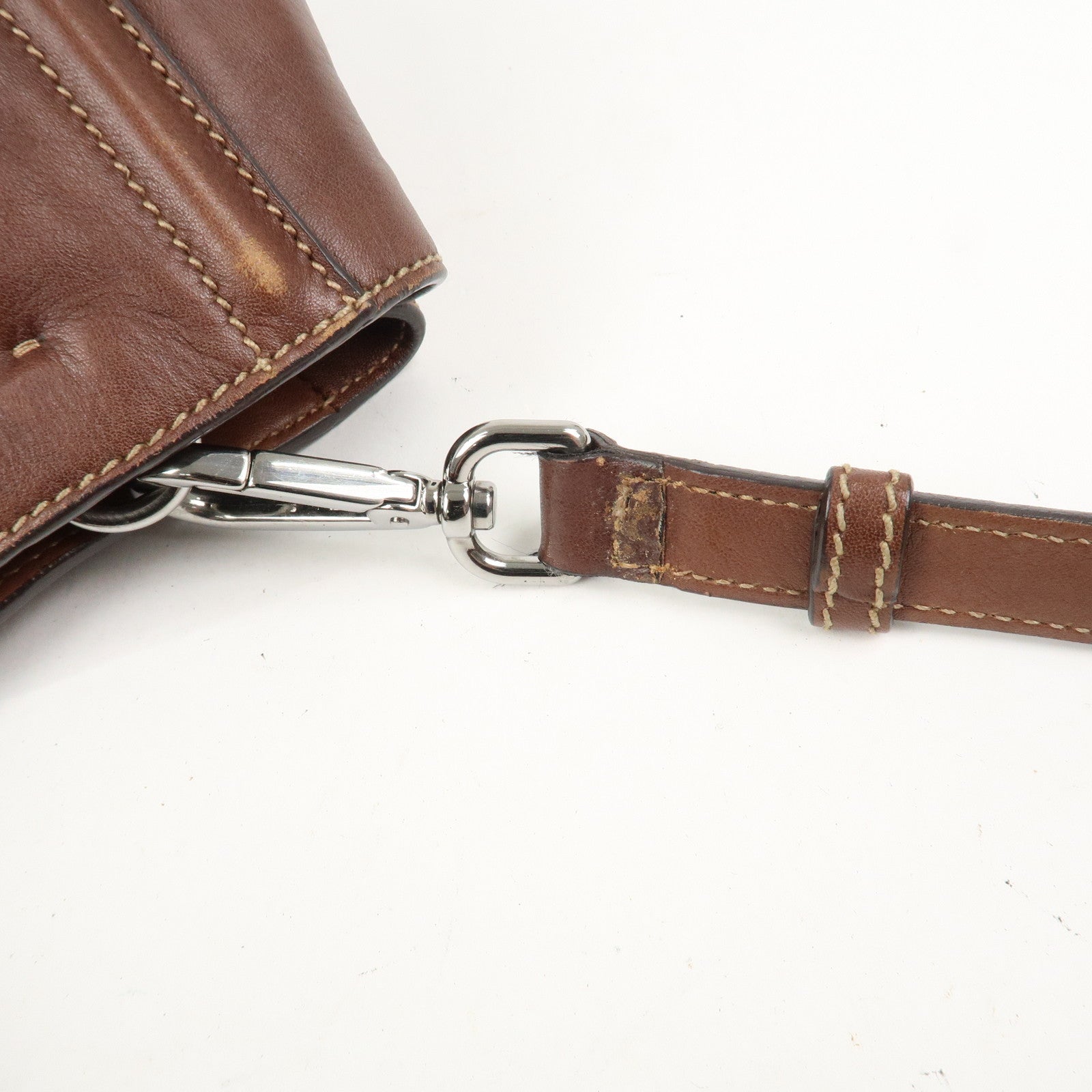 PRADA Triangle Logo 2Way Bag Tote Bag Shoulder Bag BN1889