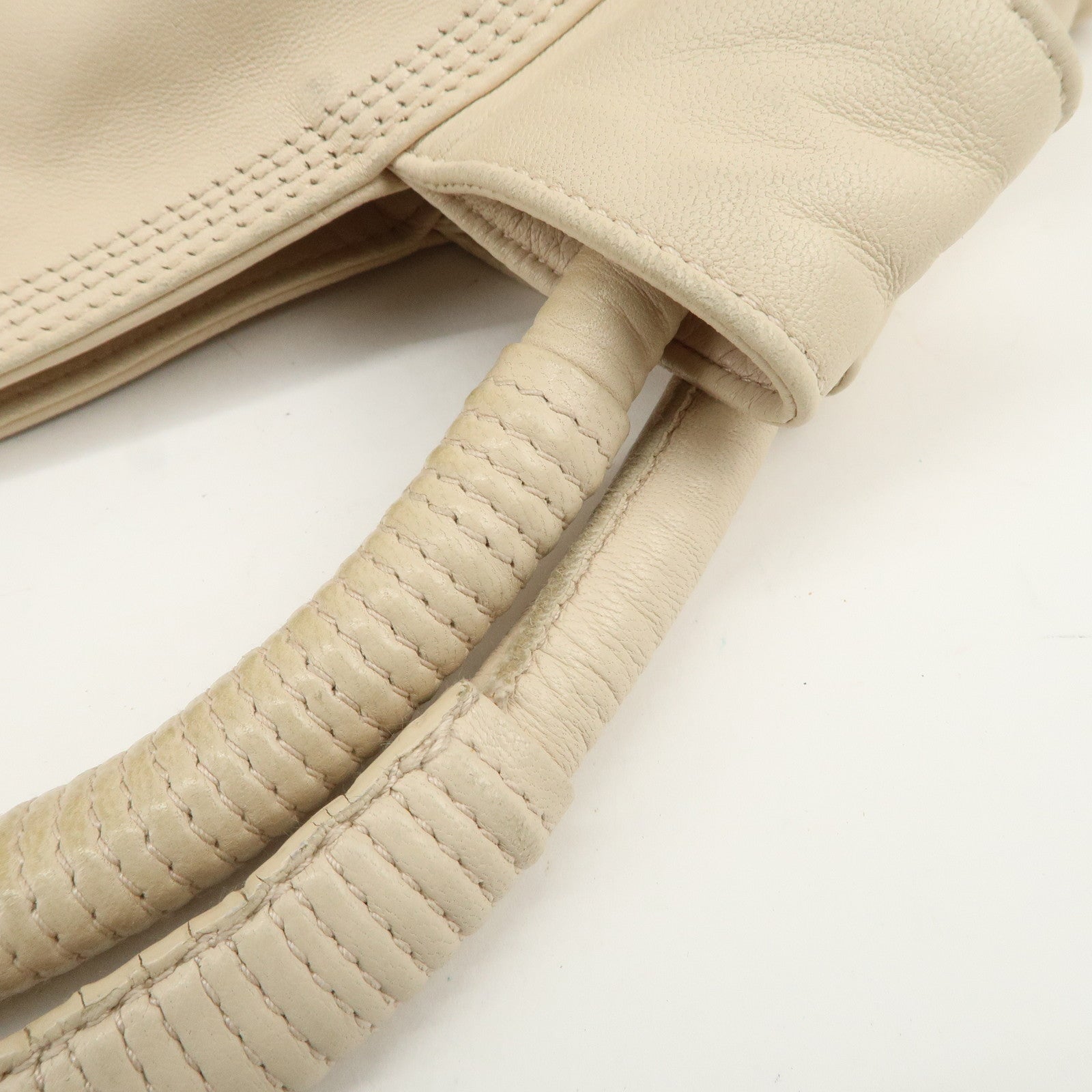LOEWE Anagram Logo Nappa Leather Hand Bag Shoulder Bag Ivory
