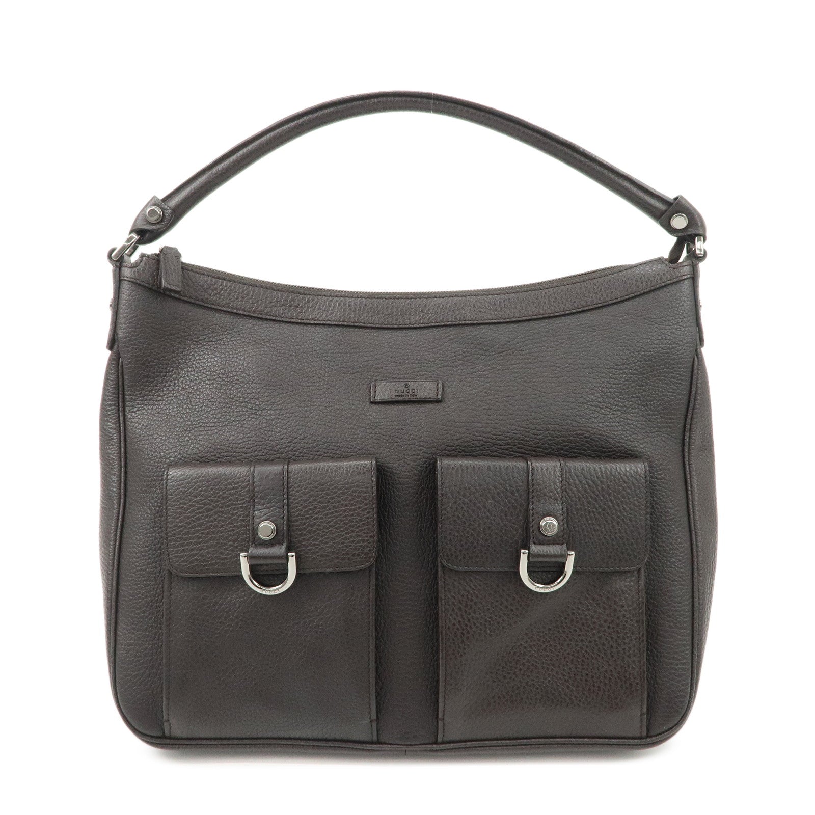 GUCCI Abbey Leather Shoulder Bag Hand Bag Dark Brown 293581 Used