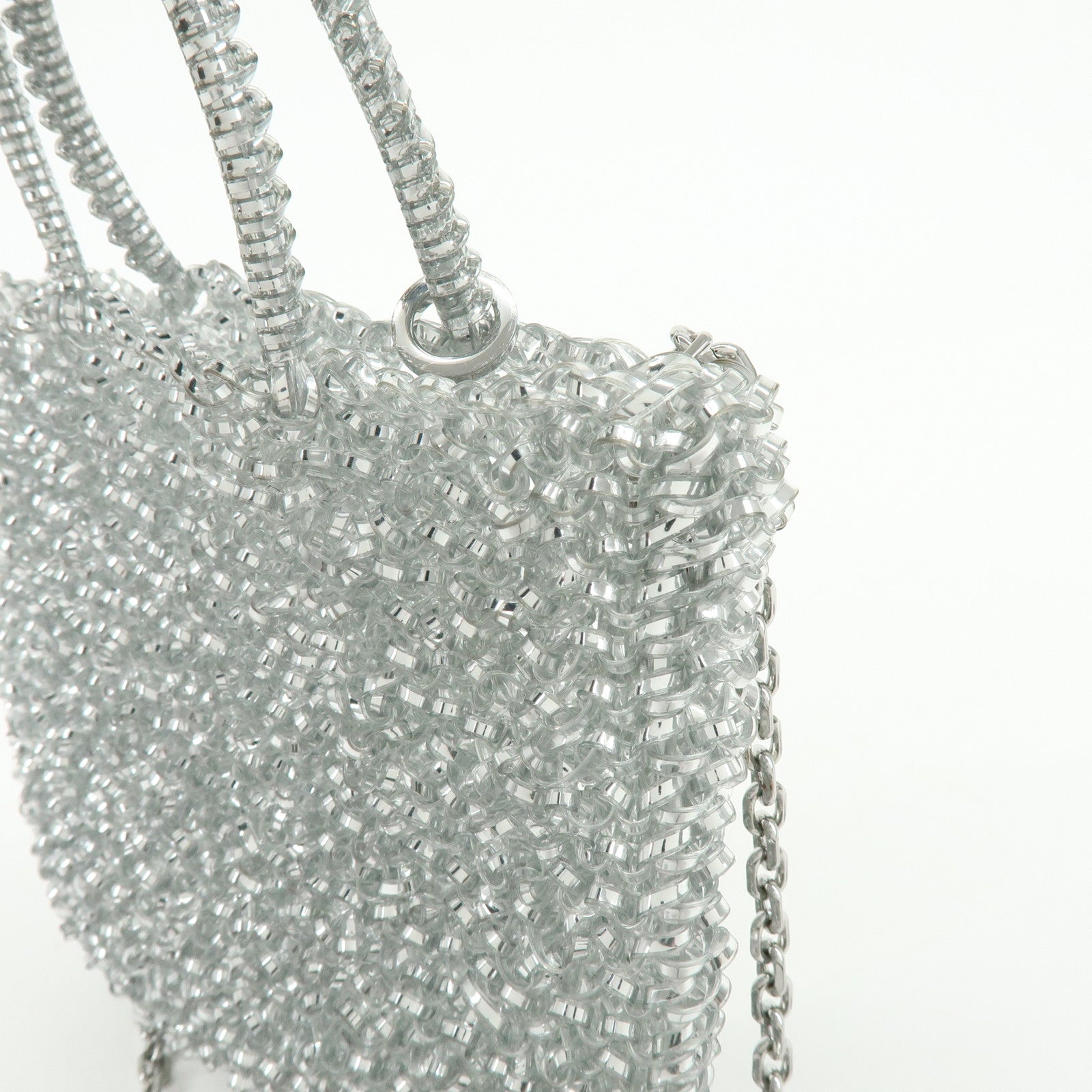 ANTEPRIMA PVC 2Way Bag Hand Bag Shoulder Bag Silver