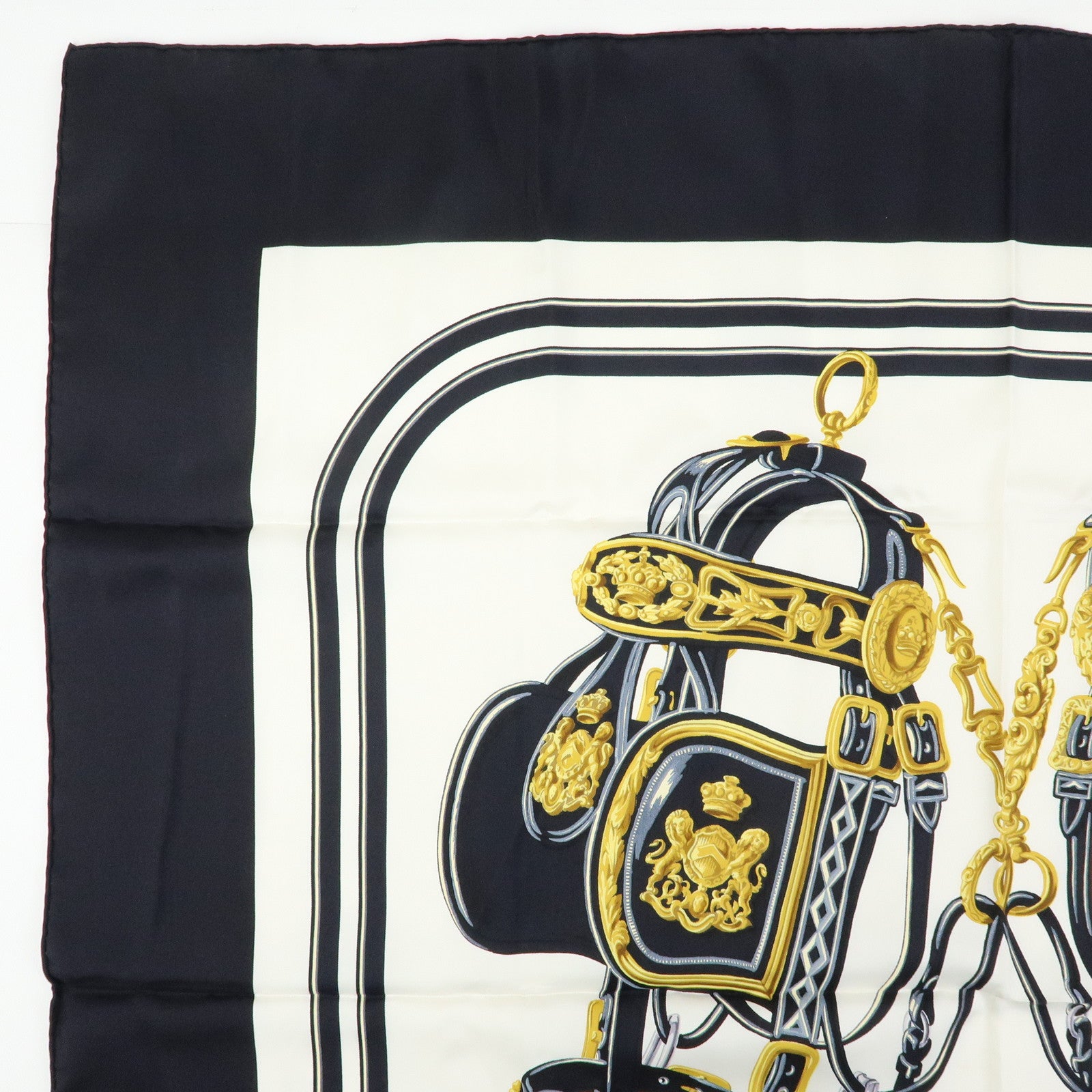HERMES Carre 90 Set of 2 Silk 100% Scarf BRIDES DE GALA JUMPING