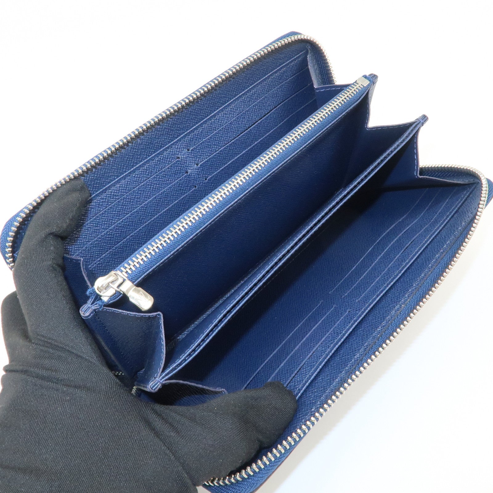 Louis Vuitton Epi leather Zippy Long Wallet Andigo Blue M61873 Used