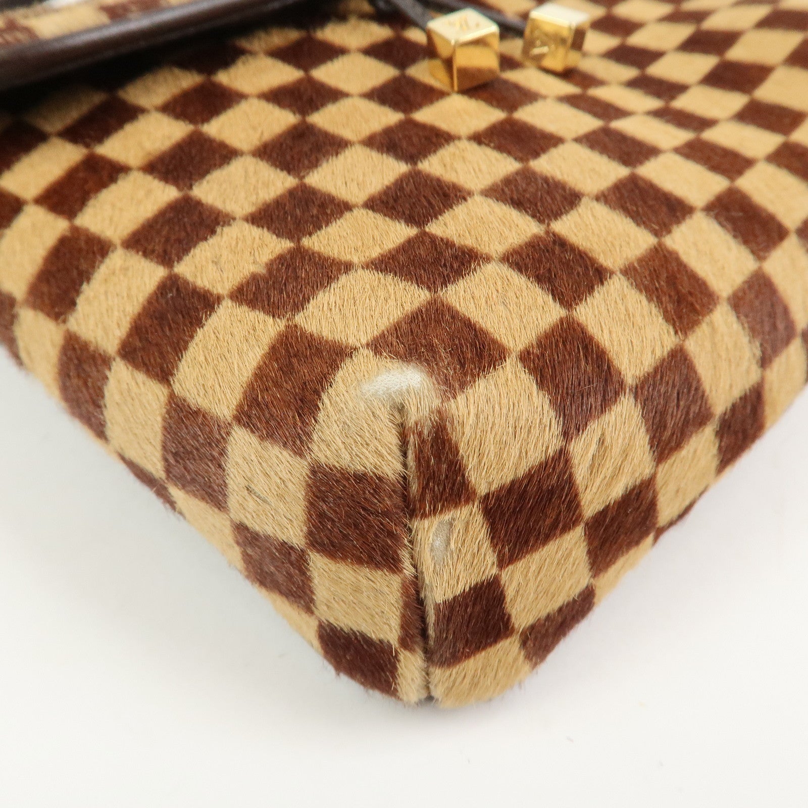 Louis Vuitton Damier Sauvage Gazelle Shoulder Bag Beige M92130