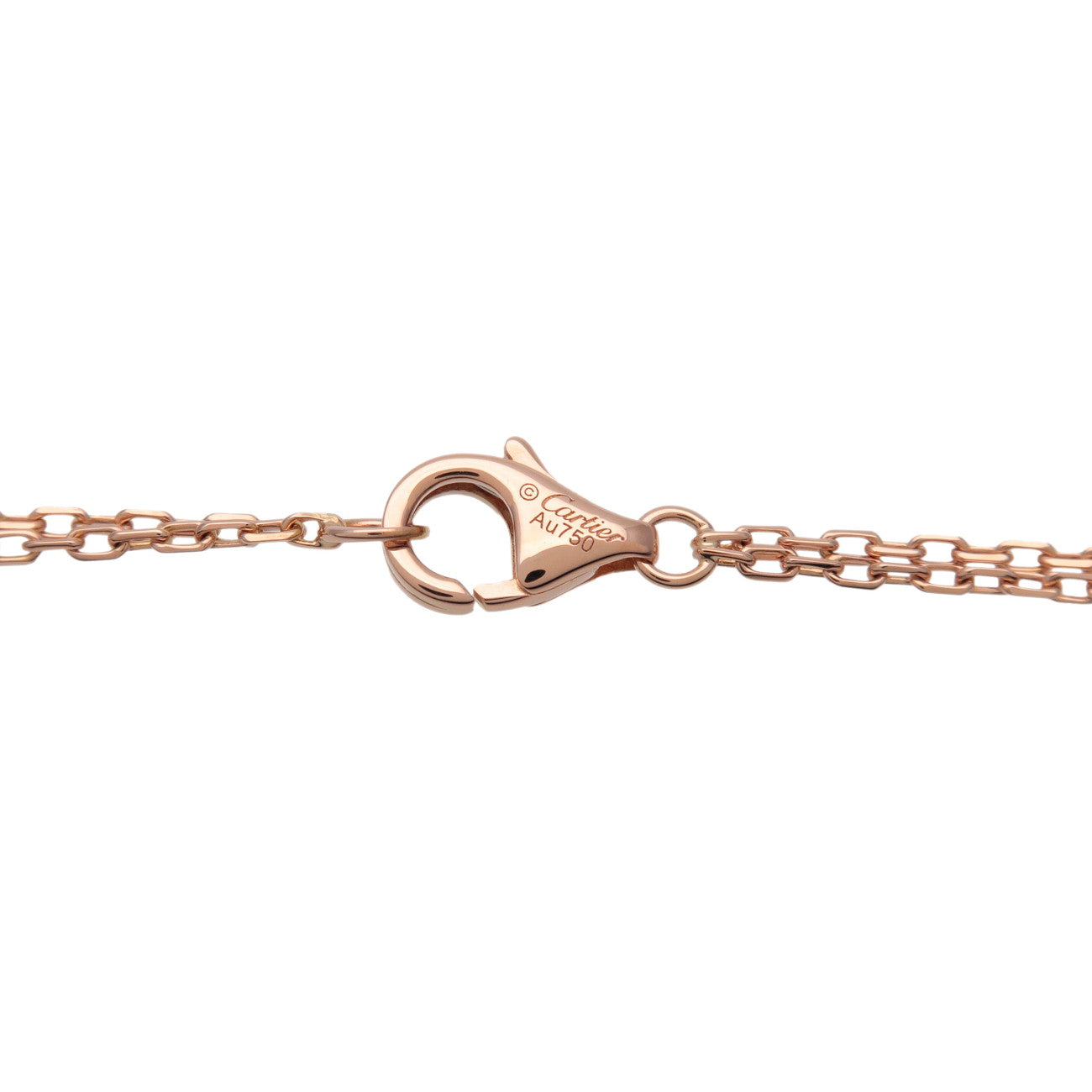 Cartier Love Three Hoop Diamond Necklace K18 750PG Ceramic B3046600
