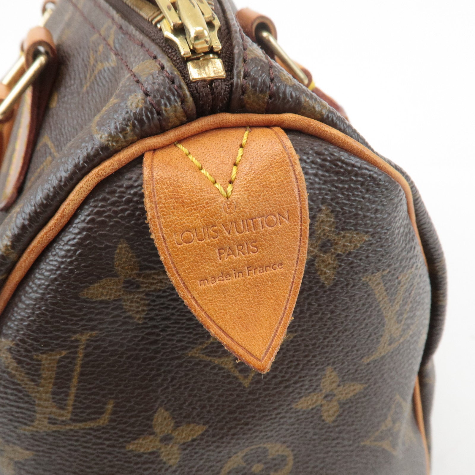 Louis Vuitton Monogram Speedy 25 Hand Bag Boston Bag Brown M41528 Used