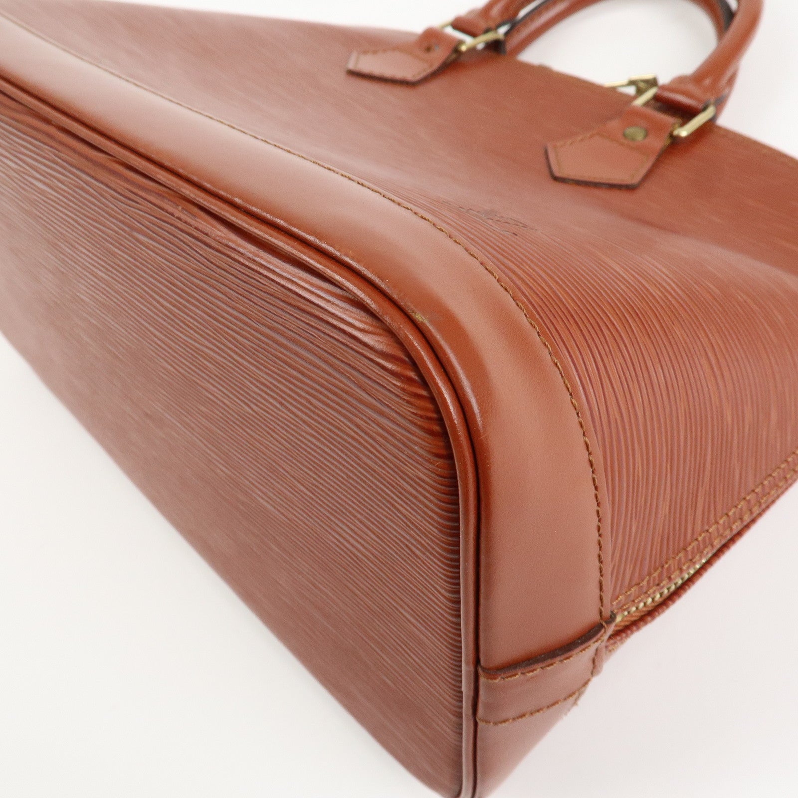 Louis Vuitton Epi Leather Alma Hand Bag Kenya Brown M52143 Used