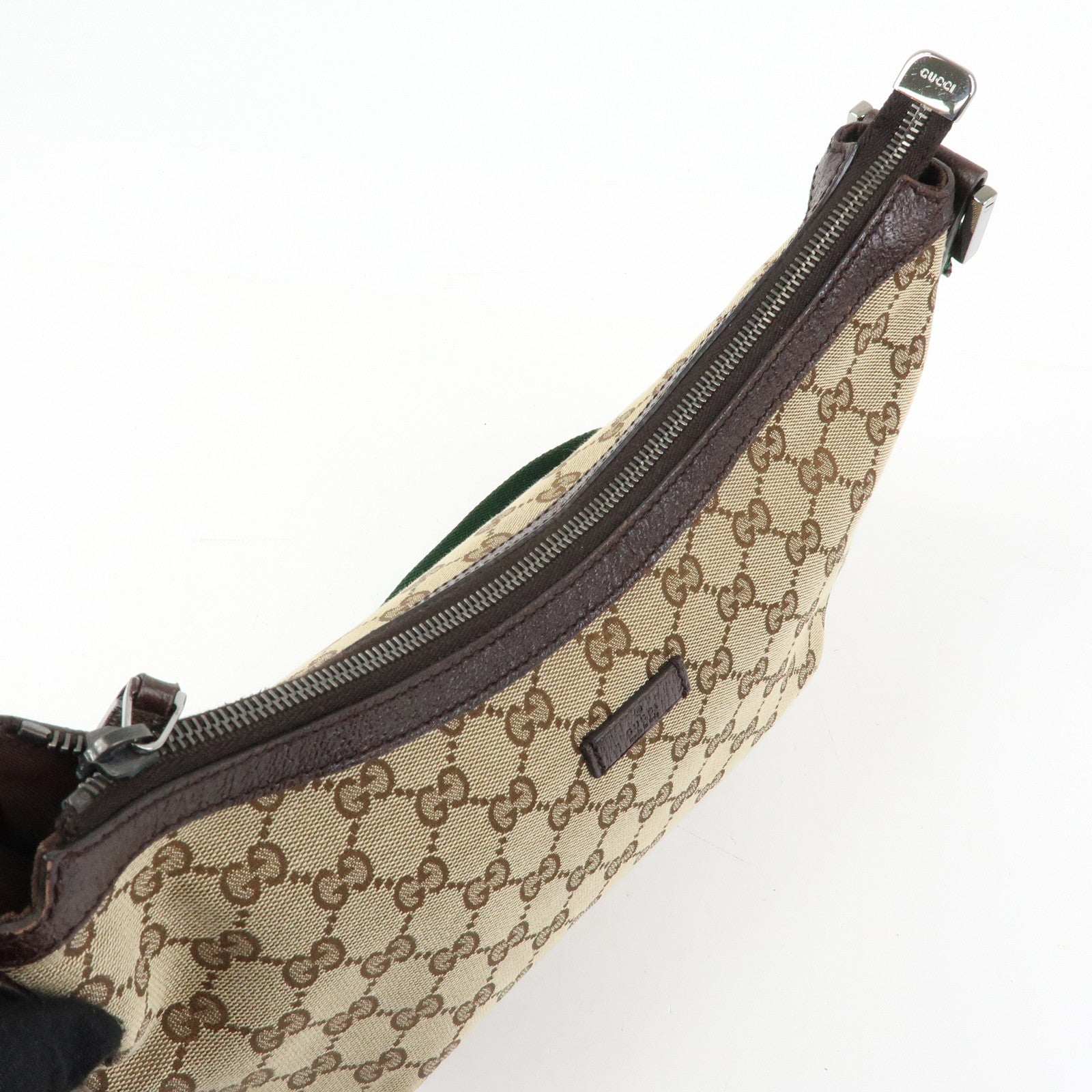 GUCCI Sherry GG Canvas Shoulder Crossbody Bag Beige Brown 181092