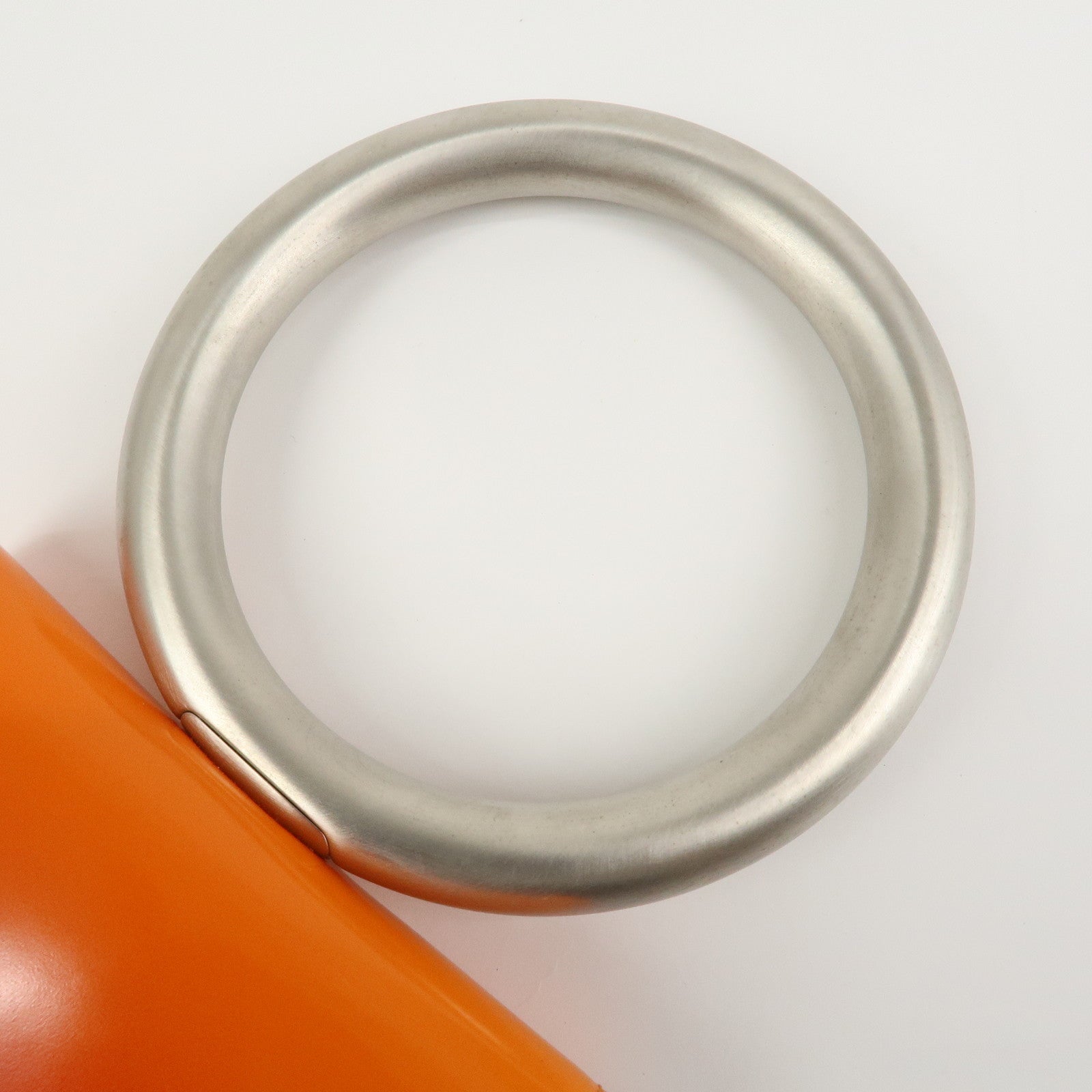 Ferragamo Patent Leather Hand Bag Orange