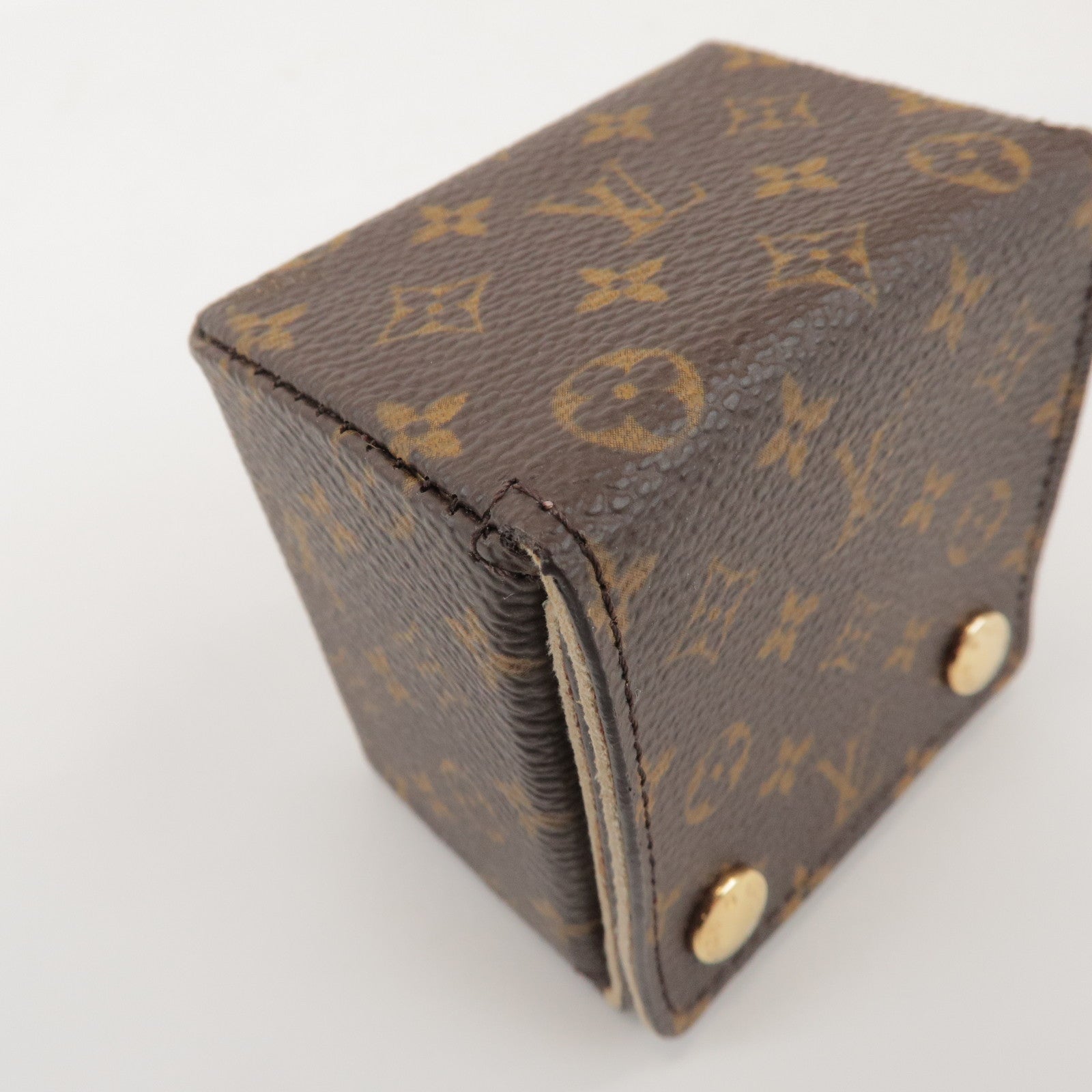 Louis Vuitton Monogram Set of 2 Ring Case Jewelry Case Brown