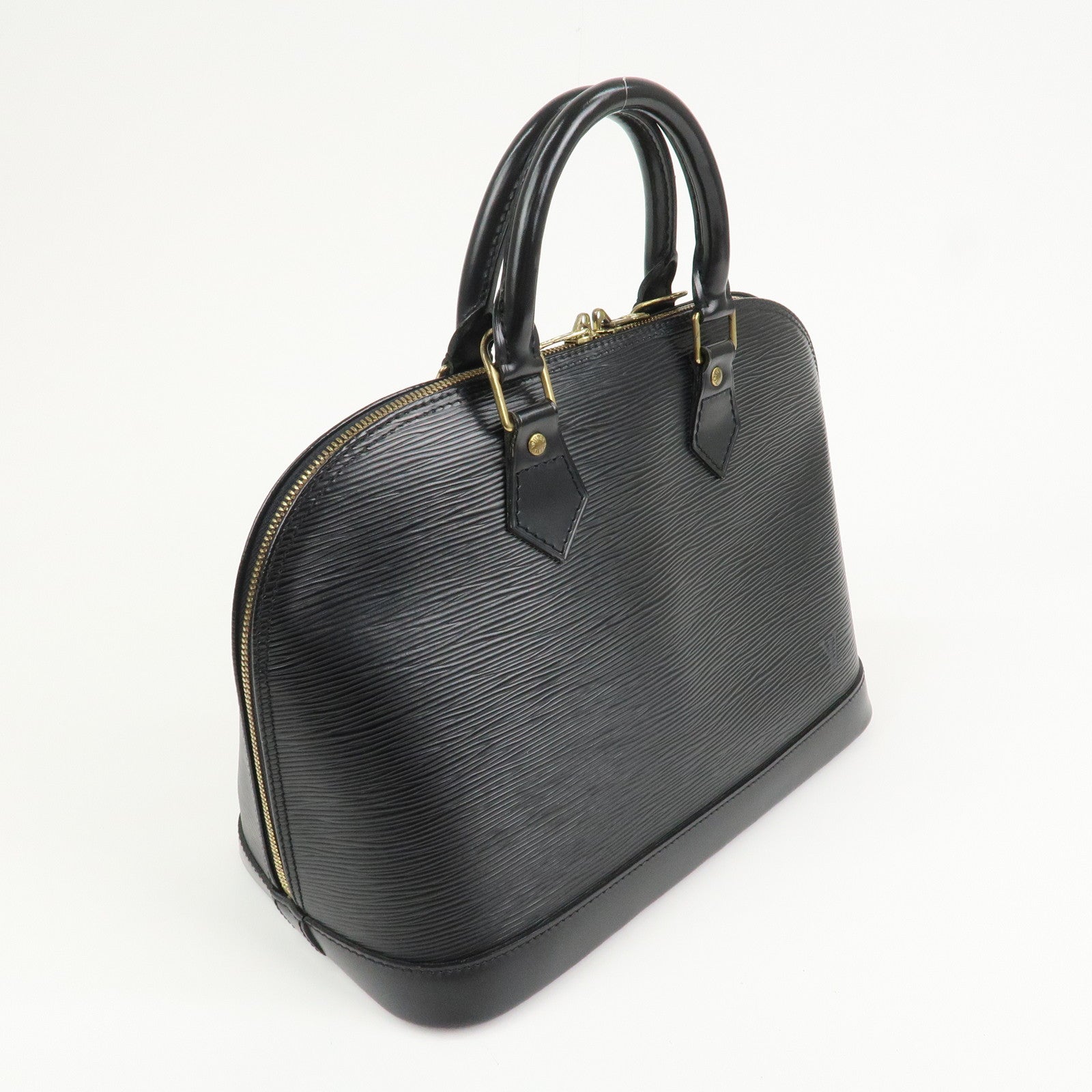 Louis Vuitton Epi Leather Alma MM Hand Bag Noir Black M52142