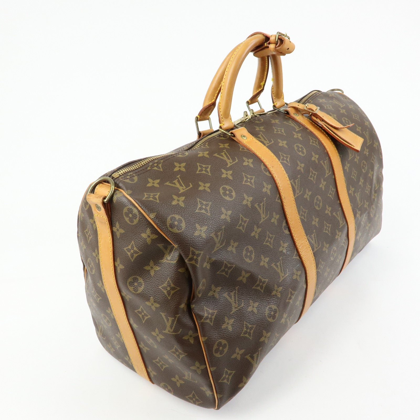 Louis Vuitton Monogram Keep All Bandouliere 50 Boston Bag M41416