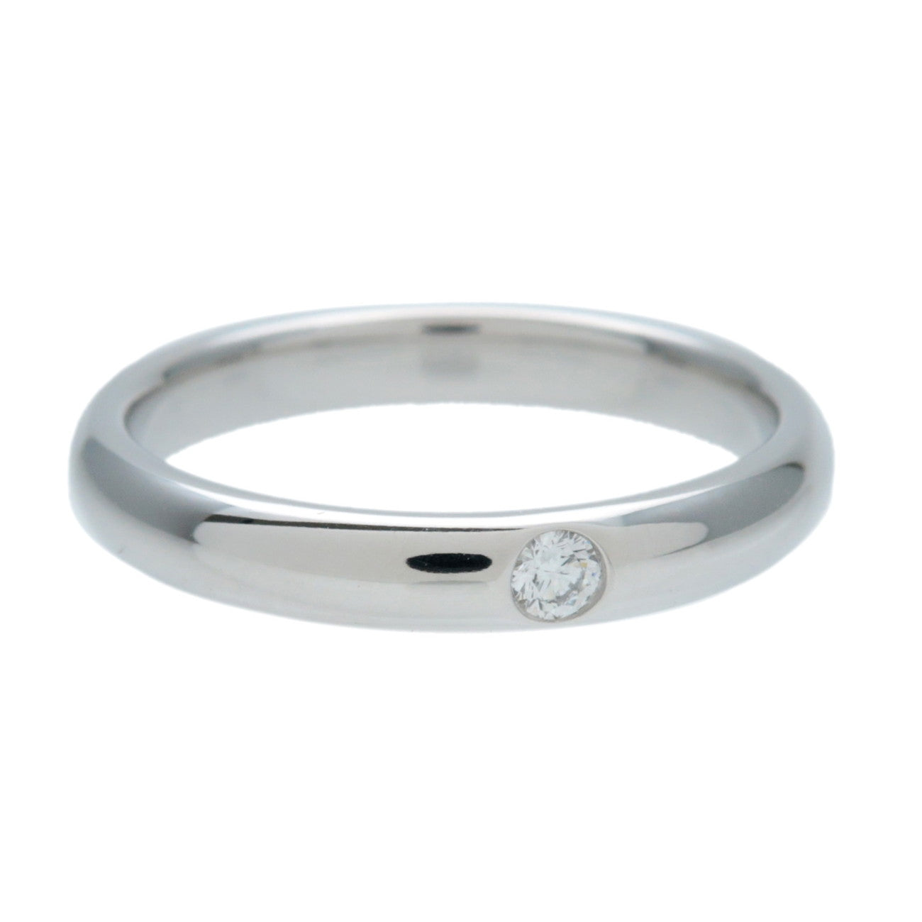 HARRY WINSTON Round Cut 1P Diamond Marriage Ring Platinum US6-6.5