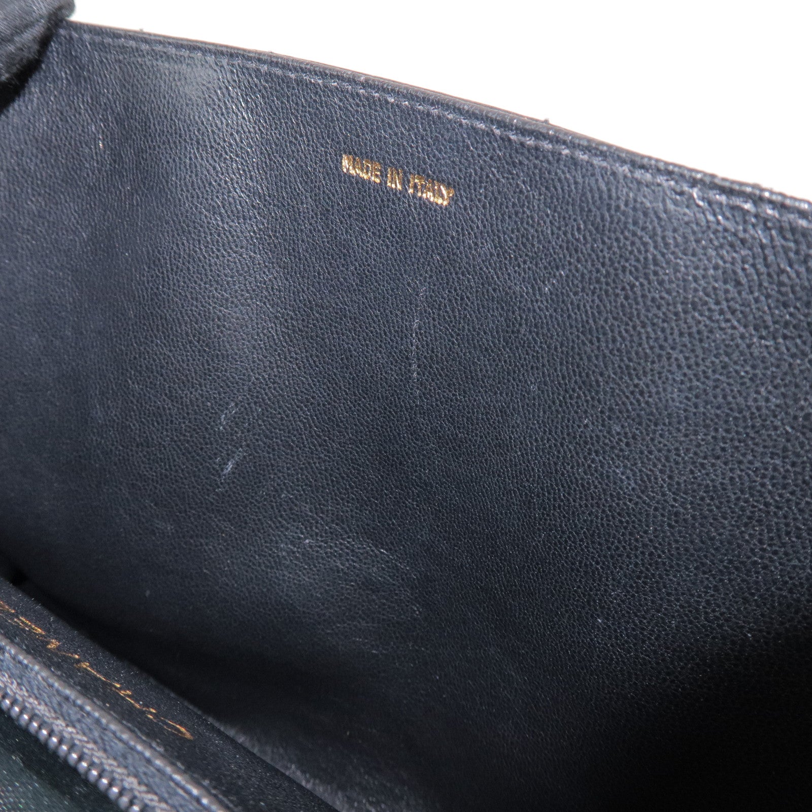 CHANEL Matelasse COCO Mark Lamb Skin Chain Shoulder Bag Black