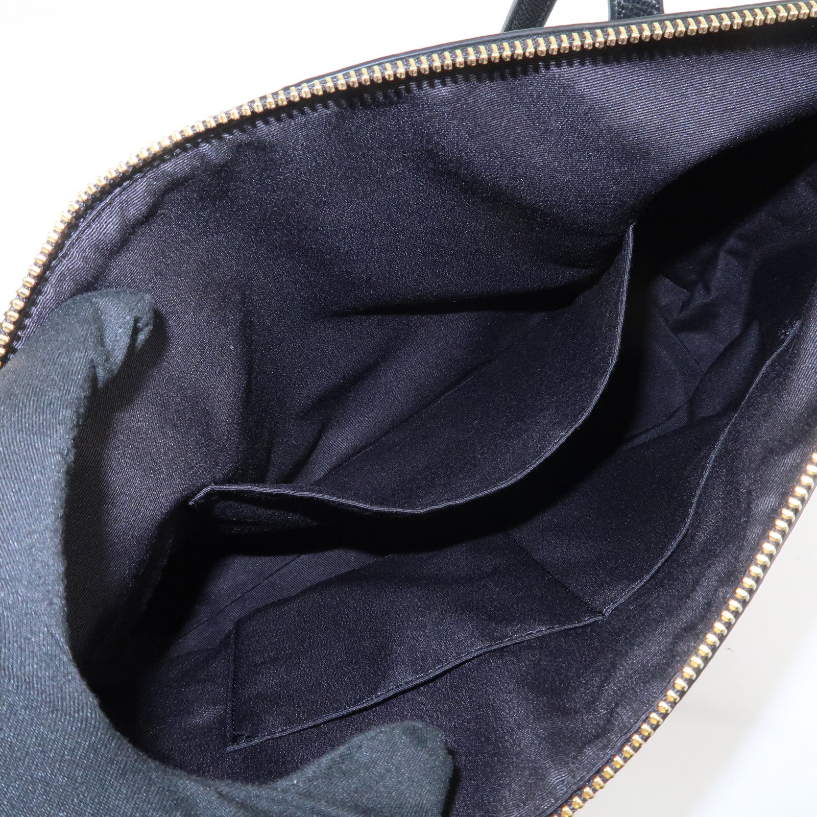 COACH Leather Tote Bag Shoulder Bag Black