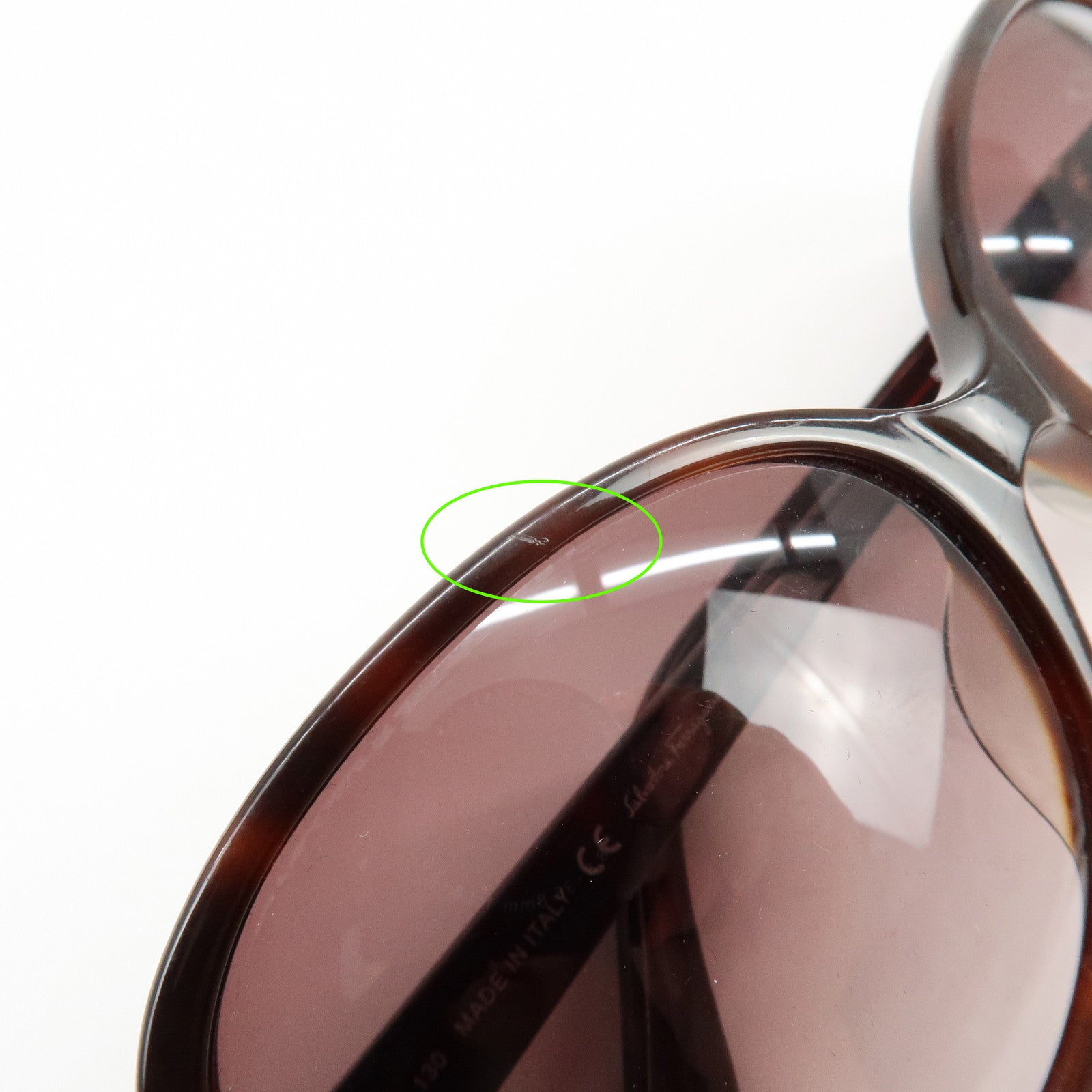 Ferragamo Gancini Plastic Sunglasses Brown SF713SA 214 130