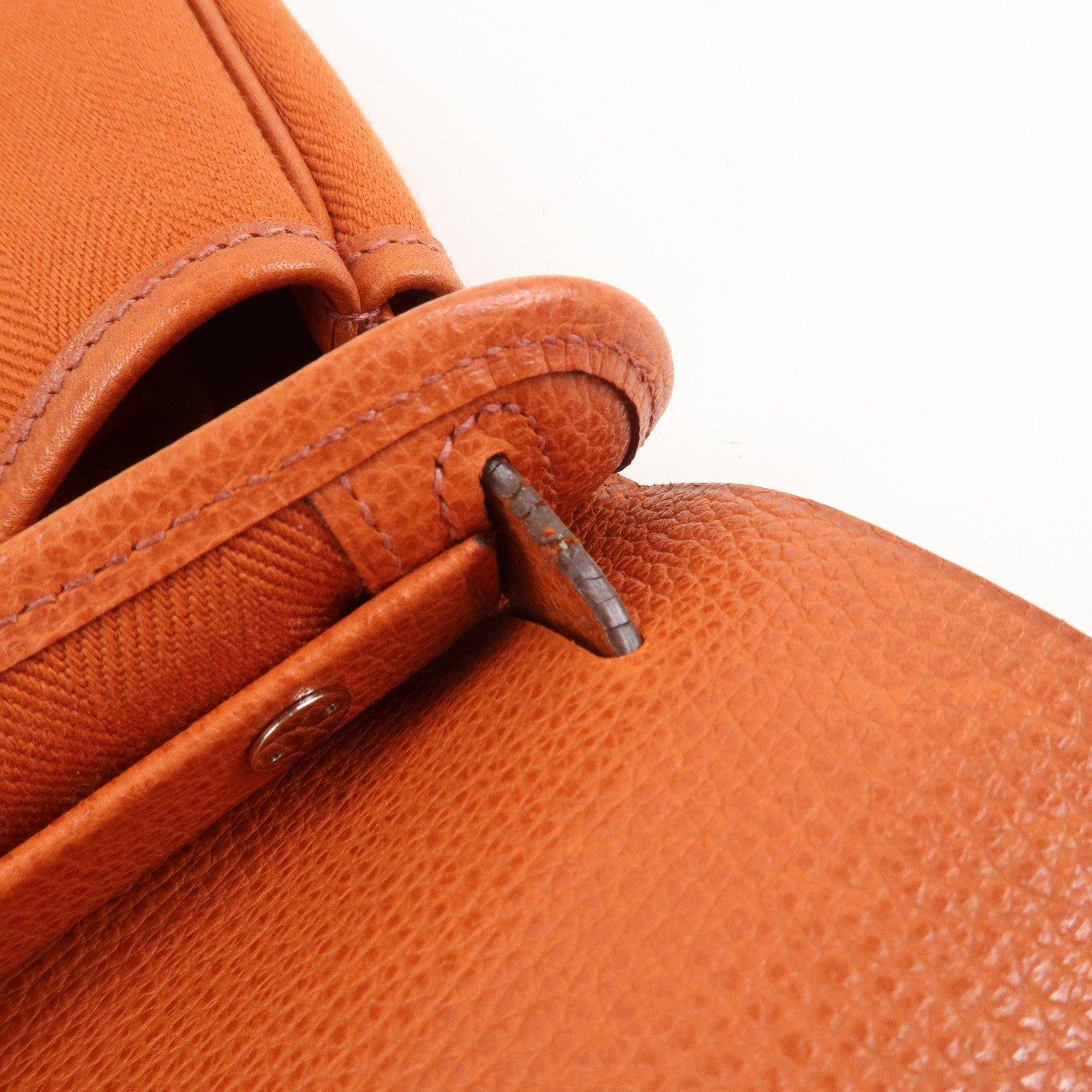 HERMES Sac Colorado MM Toile H Leather □I Stamped Shoulder Bag