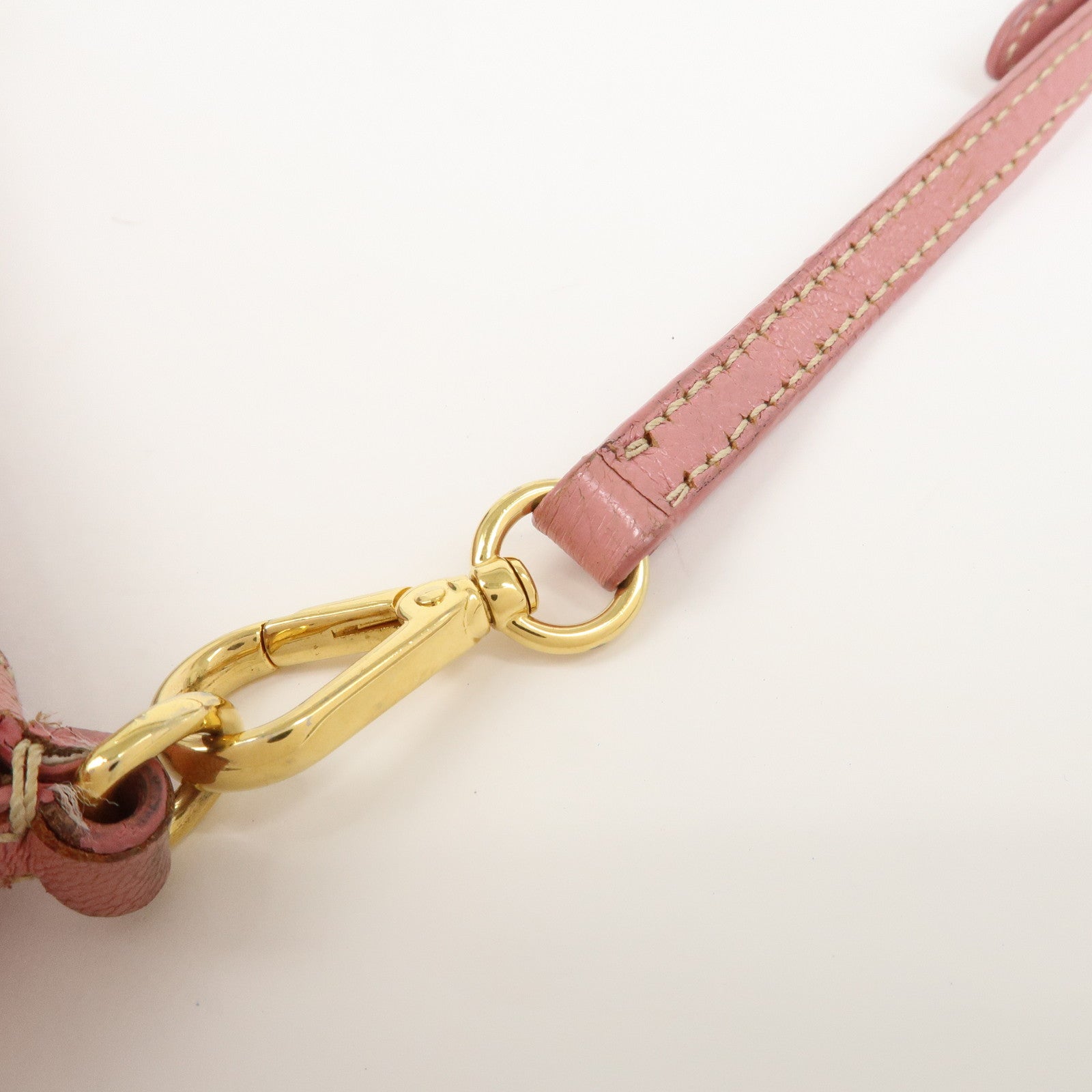 MIU MIU Logo Leather 2Way Bag Hand Bag Shoulder Bag Pink