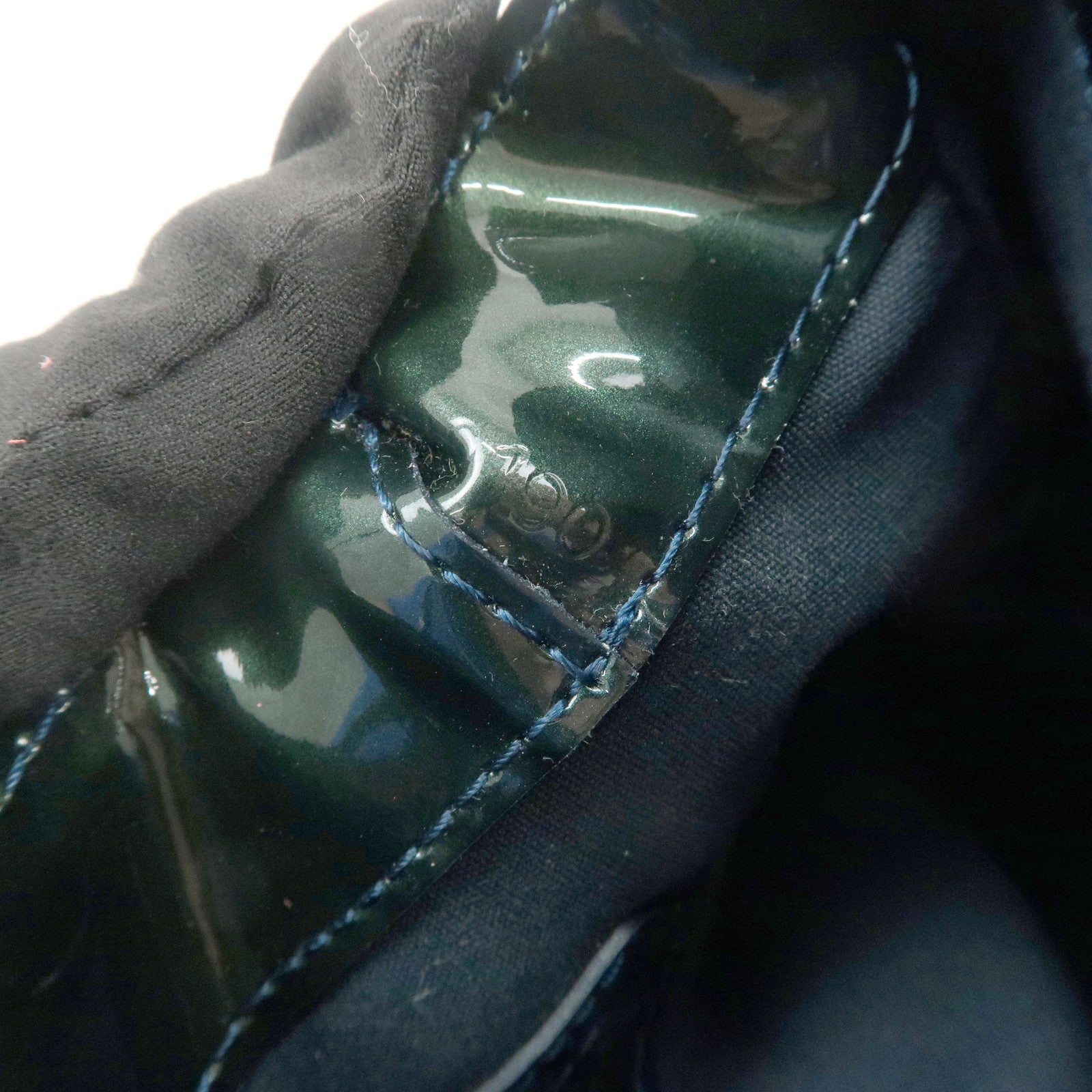 Louis Vuitton Monogram Vernis Wilshire PM Hand Bag Bleu Nuit M93684