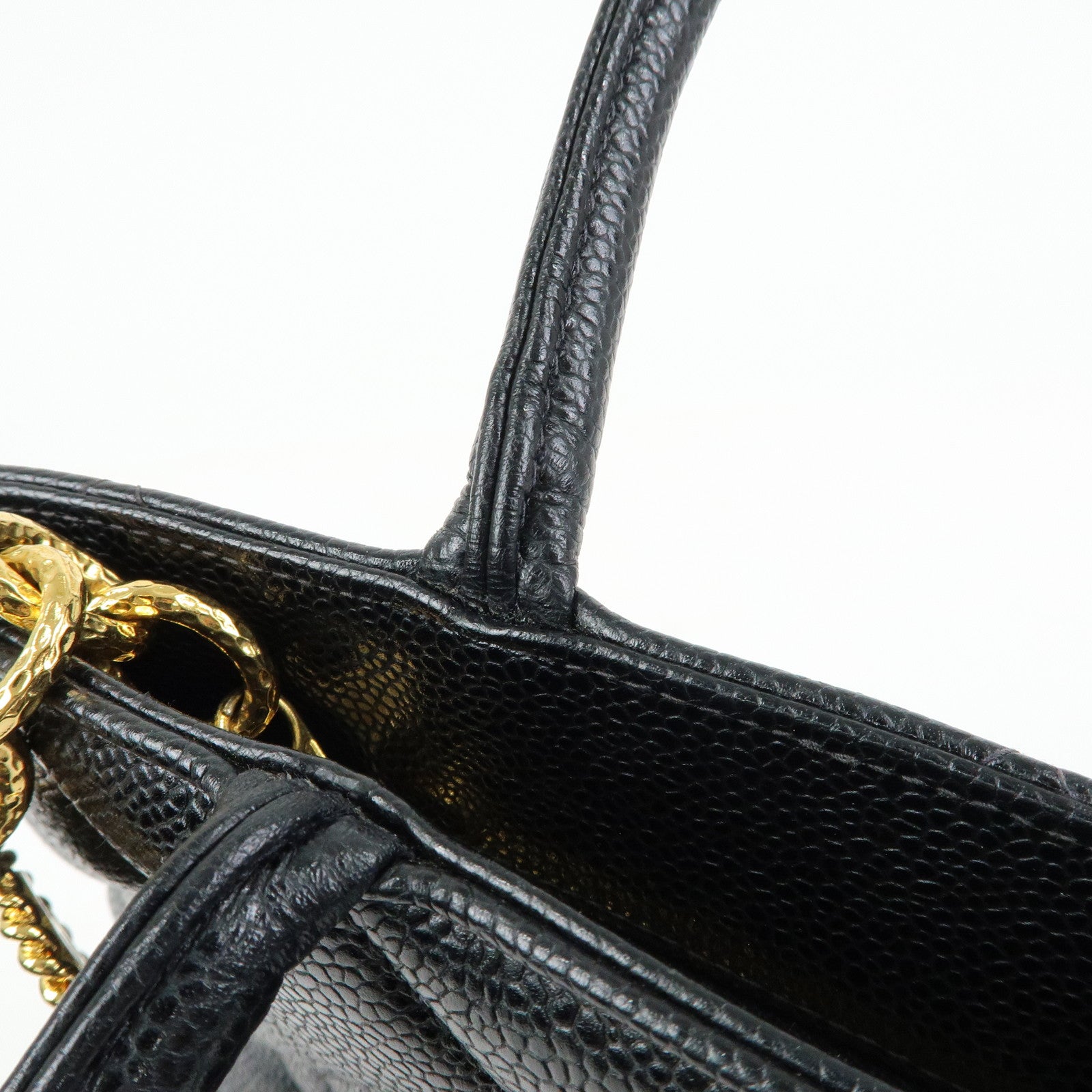 CHANEL Matelasse COCO Mark Medallion Tote Bag Hand Bag Black A01804