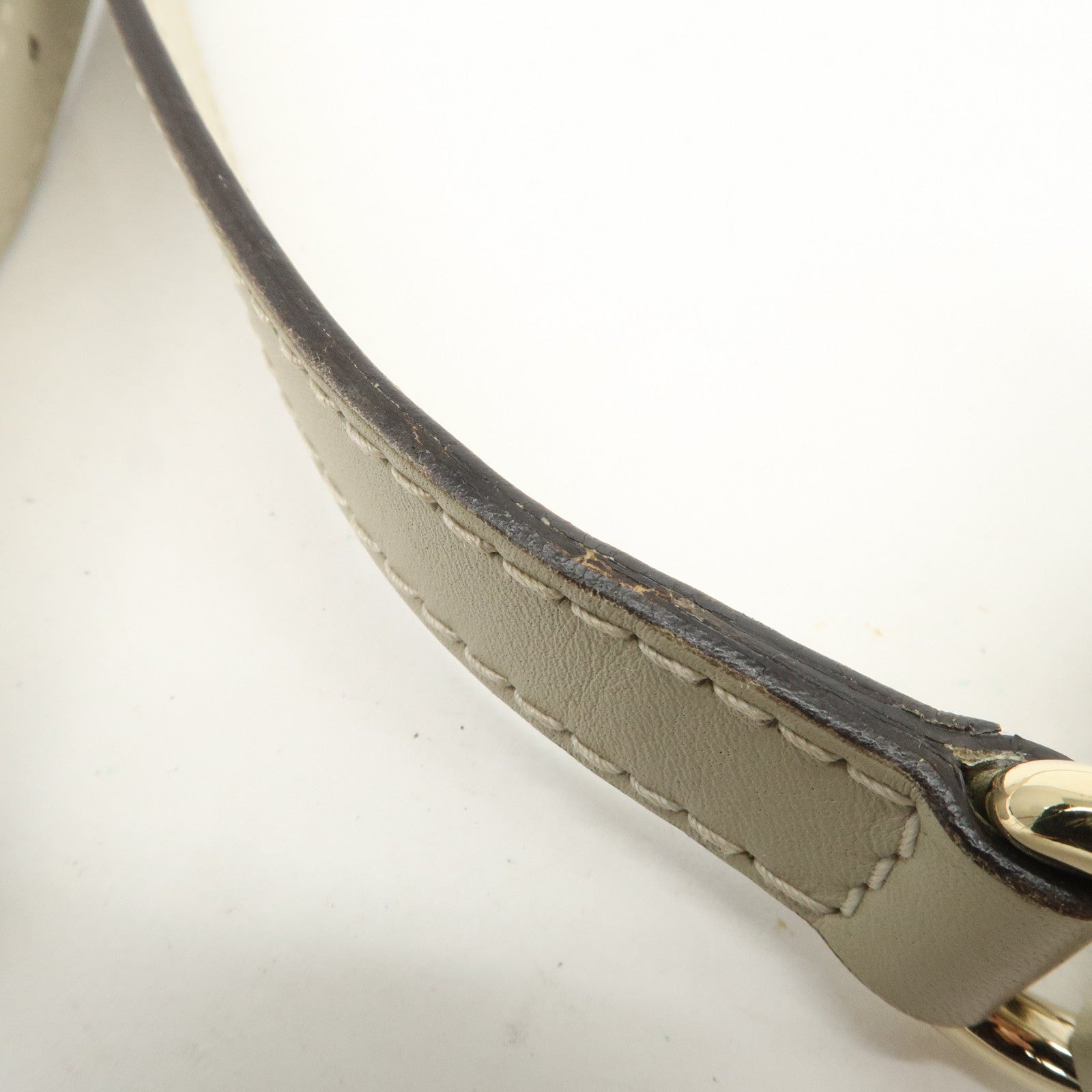 GUCCI Lovely Heart GG Canvas Leather Shoulder Bag Ivory 257072