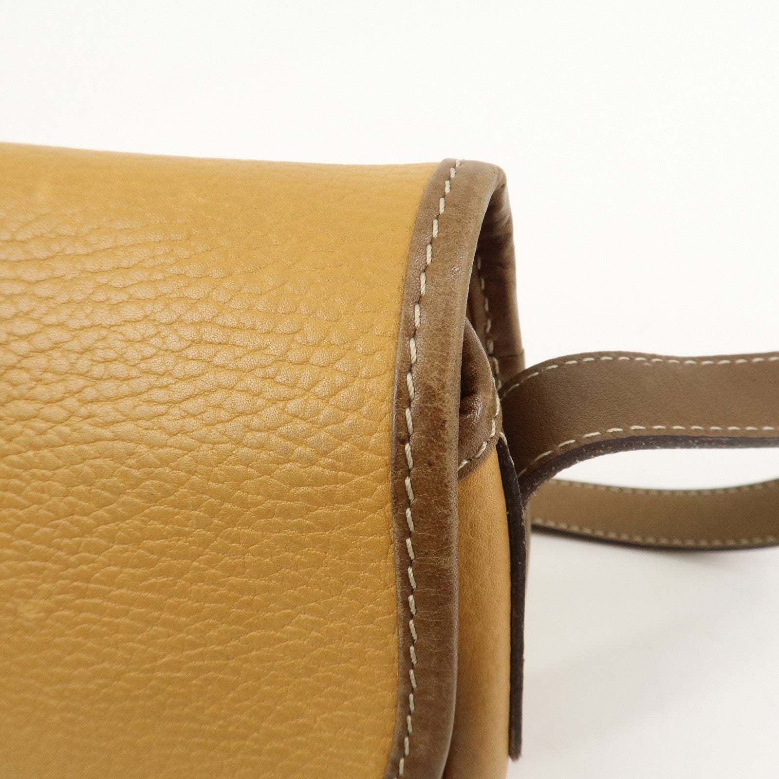 LOEWE Anagram Logo Leather Shoulder Bag Crossbody Bag Brown