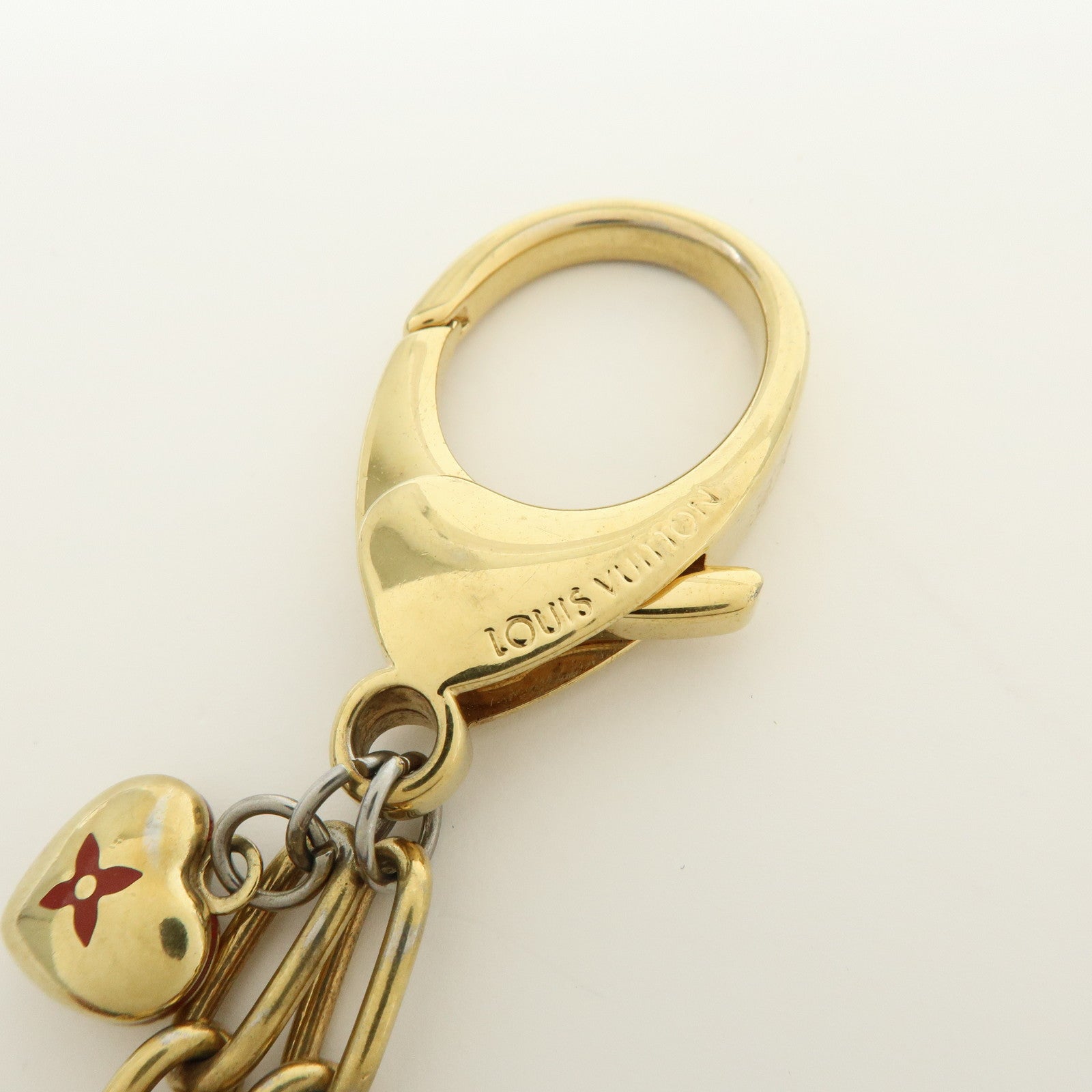 Louis Vuitton Bijoux Sac Coeur Pomme d'Amour Heart Bag Charm M65758