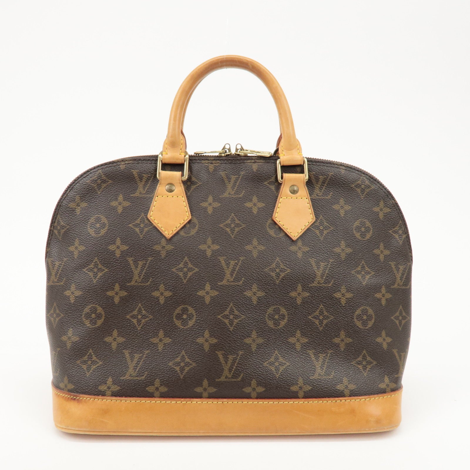 Louis Vuitton Monogram Canvas Alma Hand Bag Brown M51130 Used
