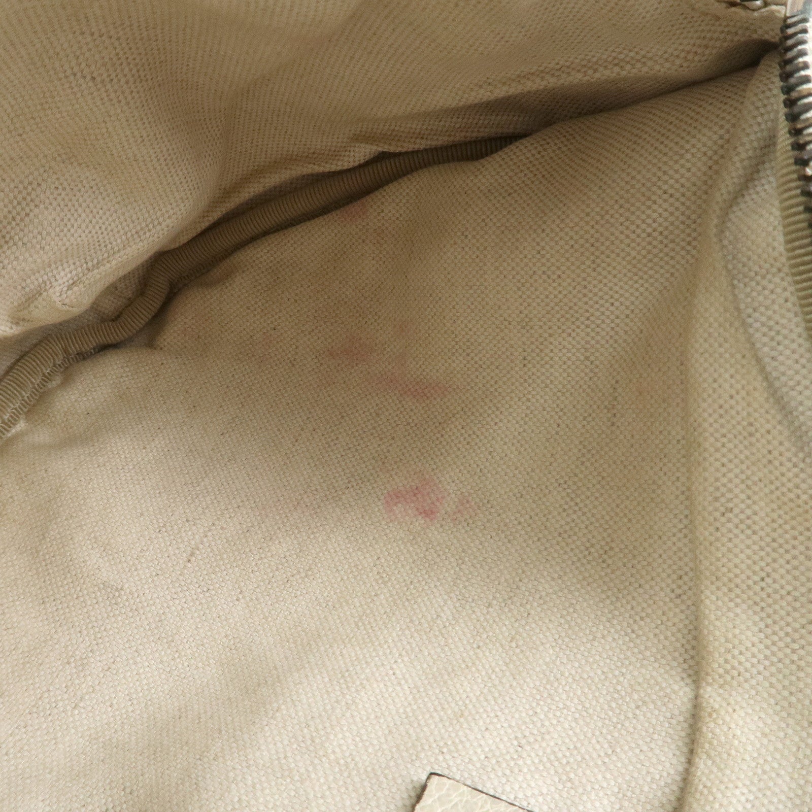 GUCCI Sherry Leather Canvas Waist Bag Ivory 493869