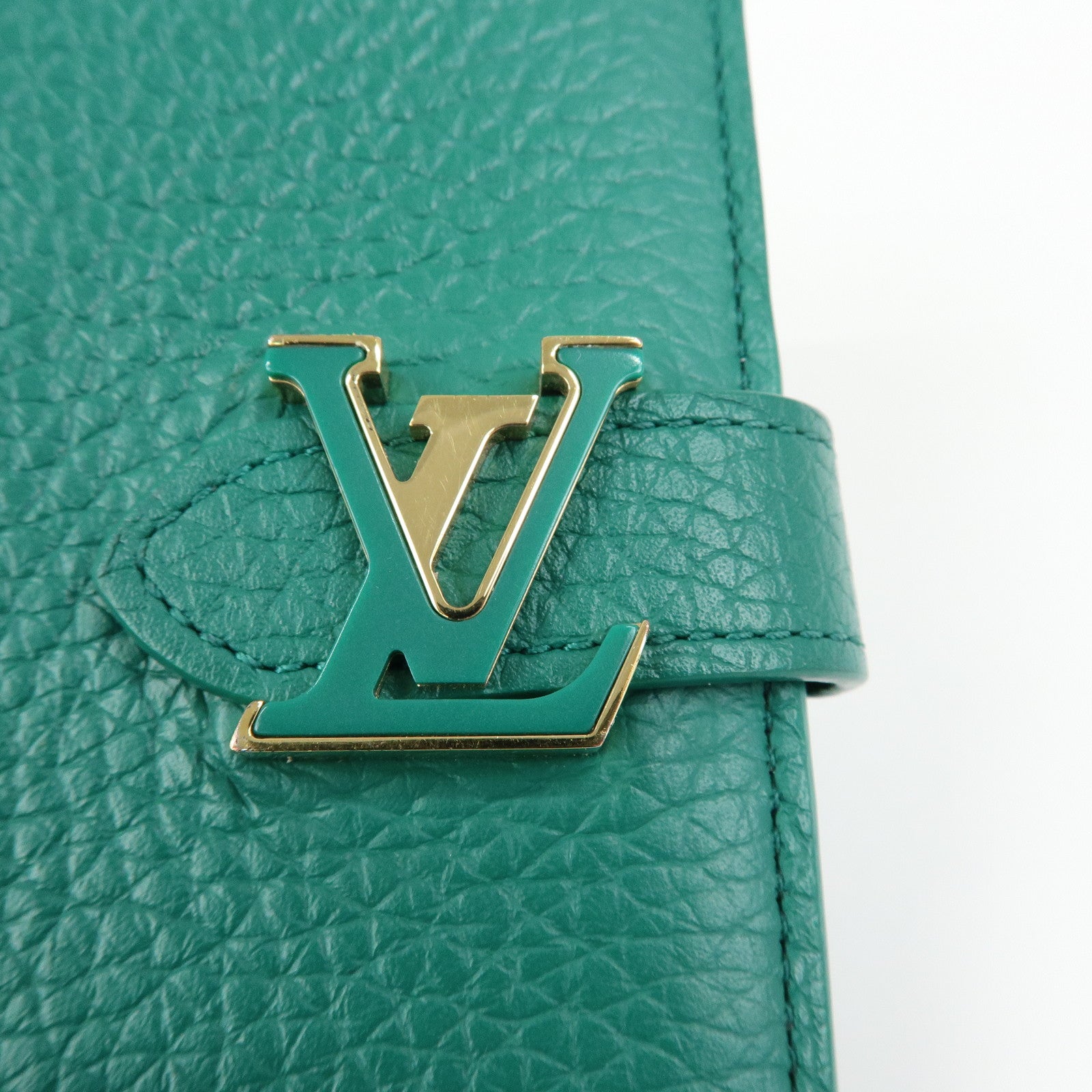 Louis Vuitton Taurillon Leather Vertical Compact Wallet M82438