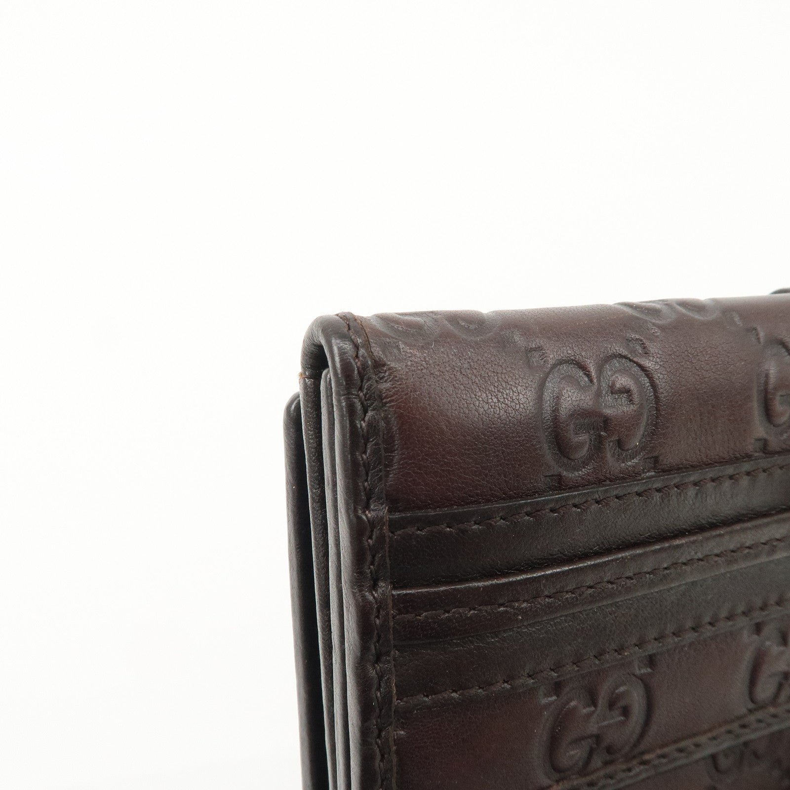 GUCCI Guccissima Mayfair Leather W Hook Long Bi-fold Wallet 256933 Used