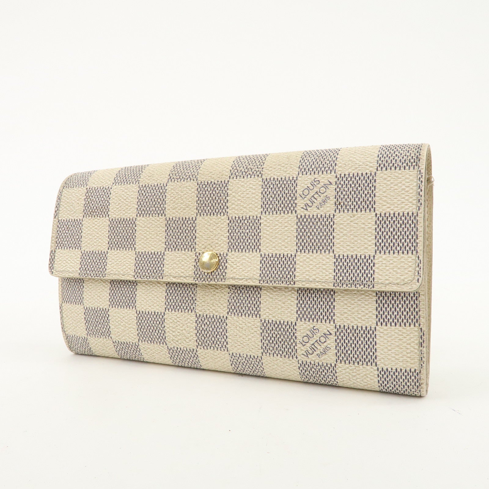 Louis Vuitton Set of 2 Damier Azur Portefeuille Sarah Wallet M61735 Used