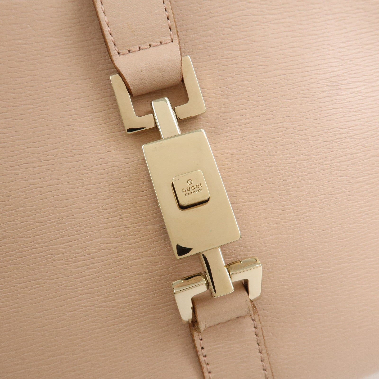 GUCCI Jackie Logo Leather Shoulder Bag Hand Bag Pink 002.1067